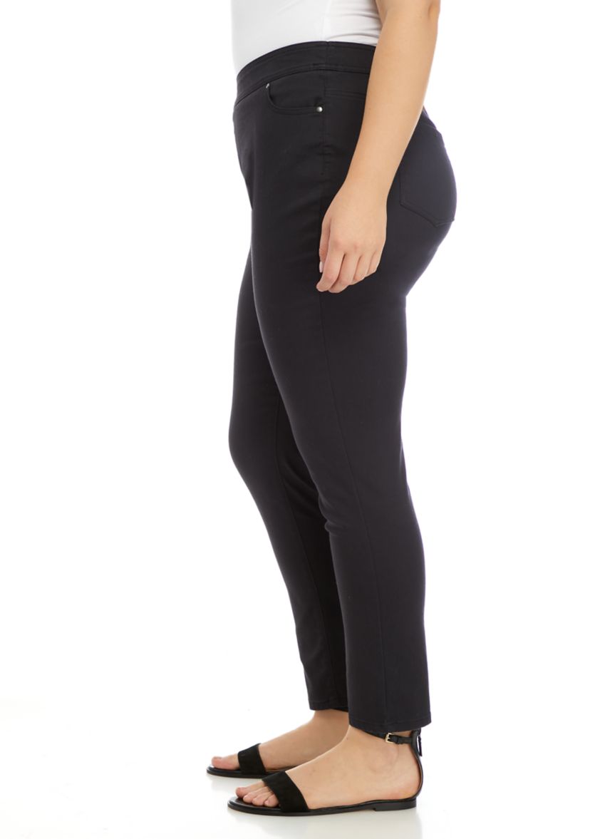 Plus Size Cotton Blend Pants - Short Length
