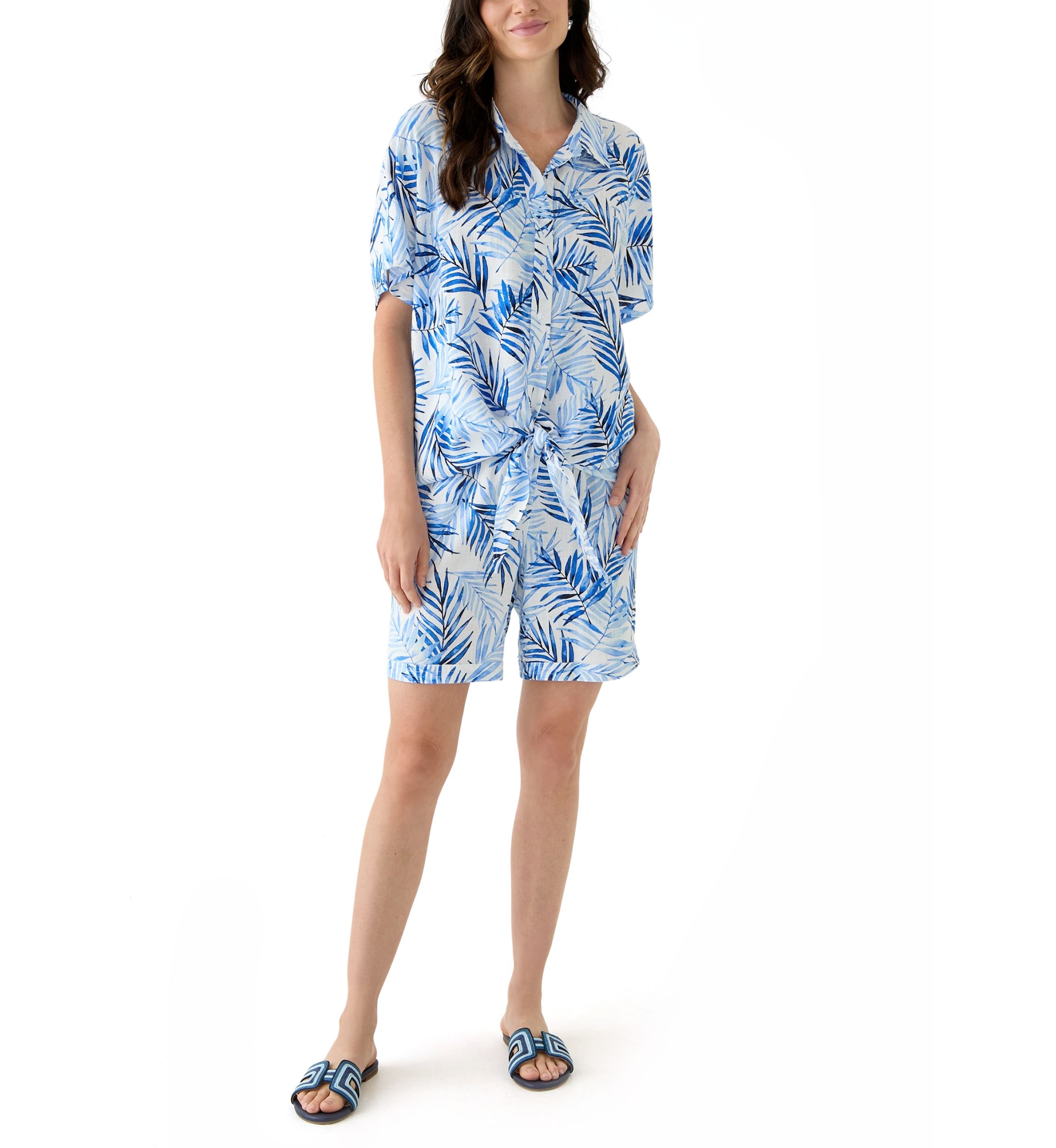 Womens Printed Bermuda Shorts