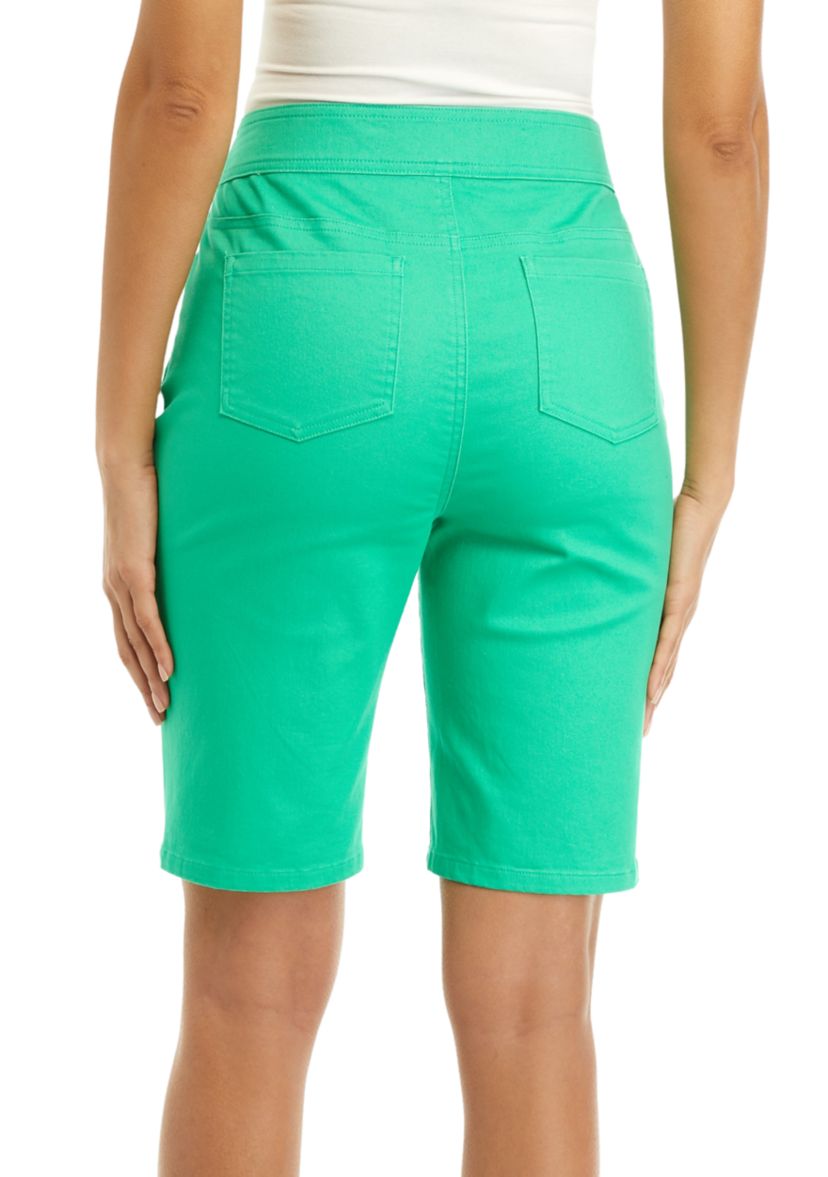 	  Womens Solid Fashion Bermuda Shorts 