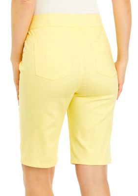 Kim Rogers Women's Cotton Super Stretch Capri Pants Tummy Control Yellow  12P