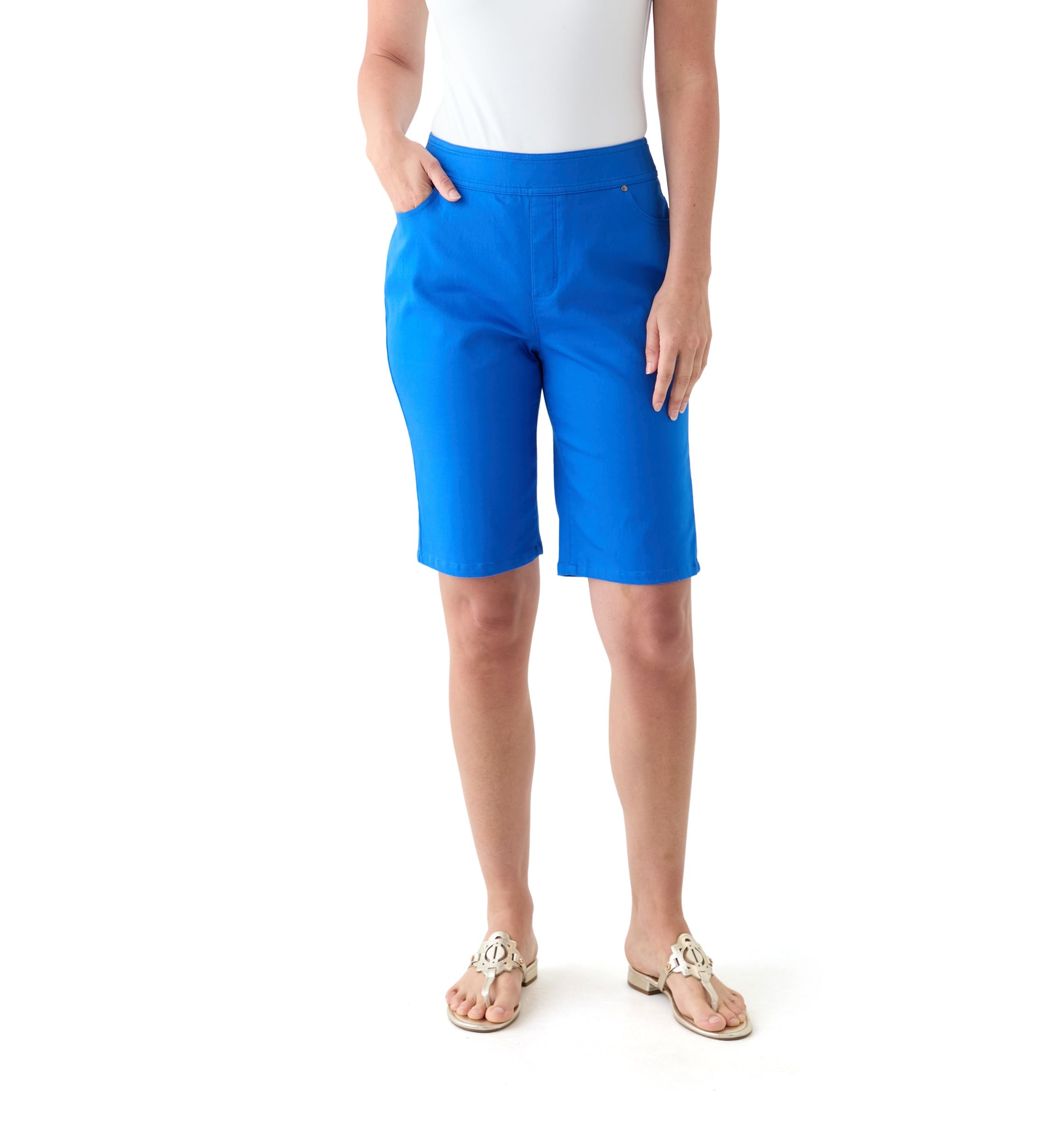 Womens Solid Bermuda Shorts