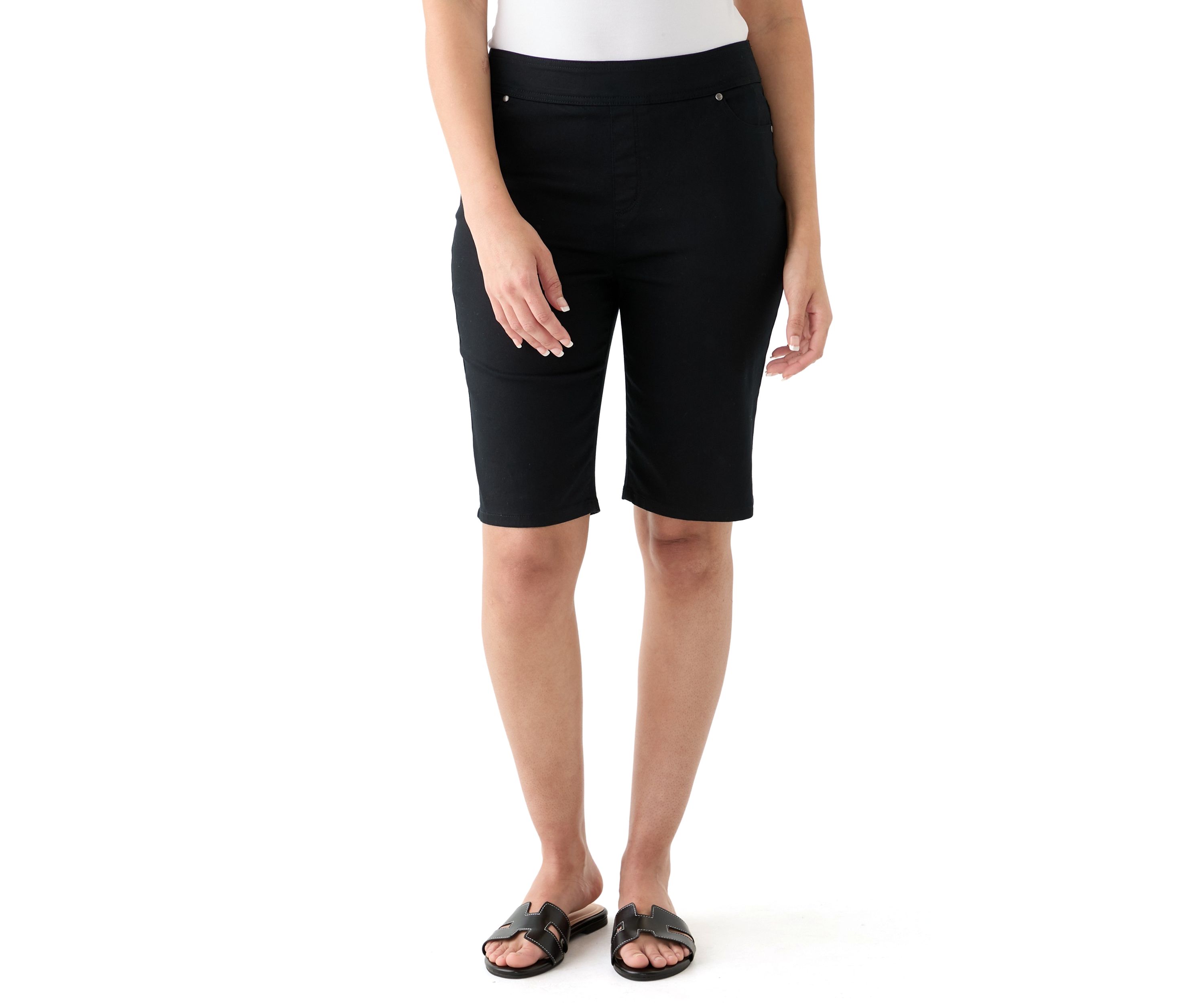 Womens Solid Bermuda Shorts