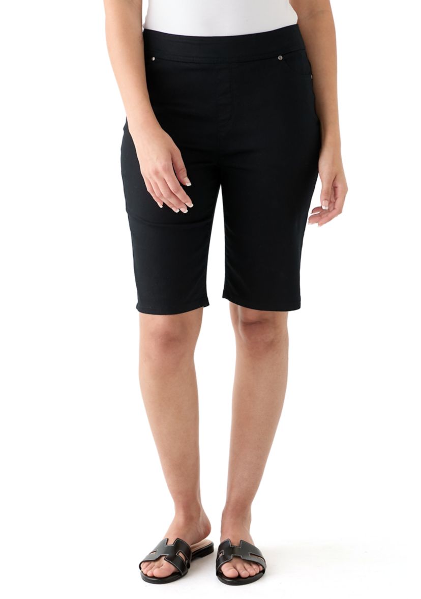 Womens Solid Bermuda Shorts