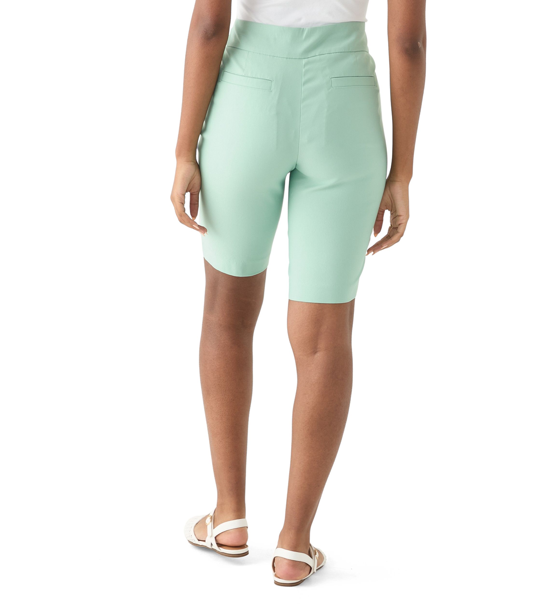 	  Womens Solid Bermuda Shorts 