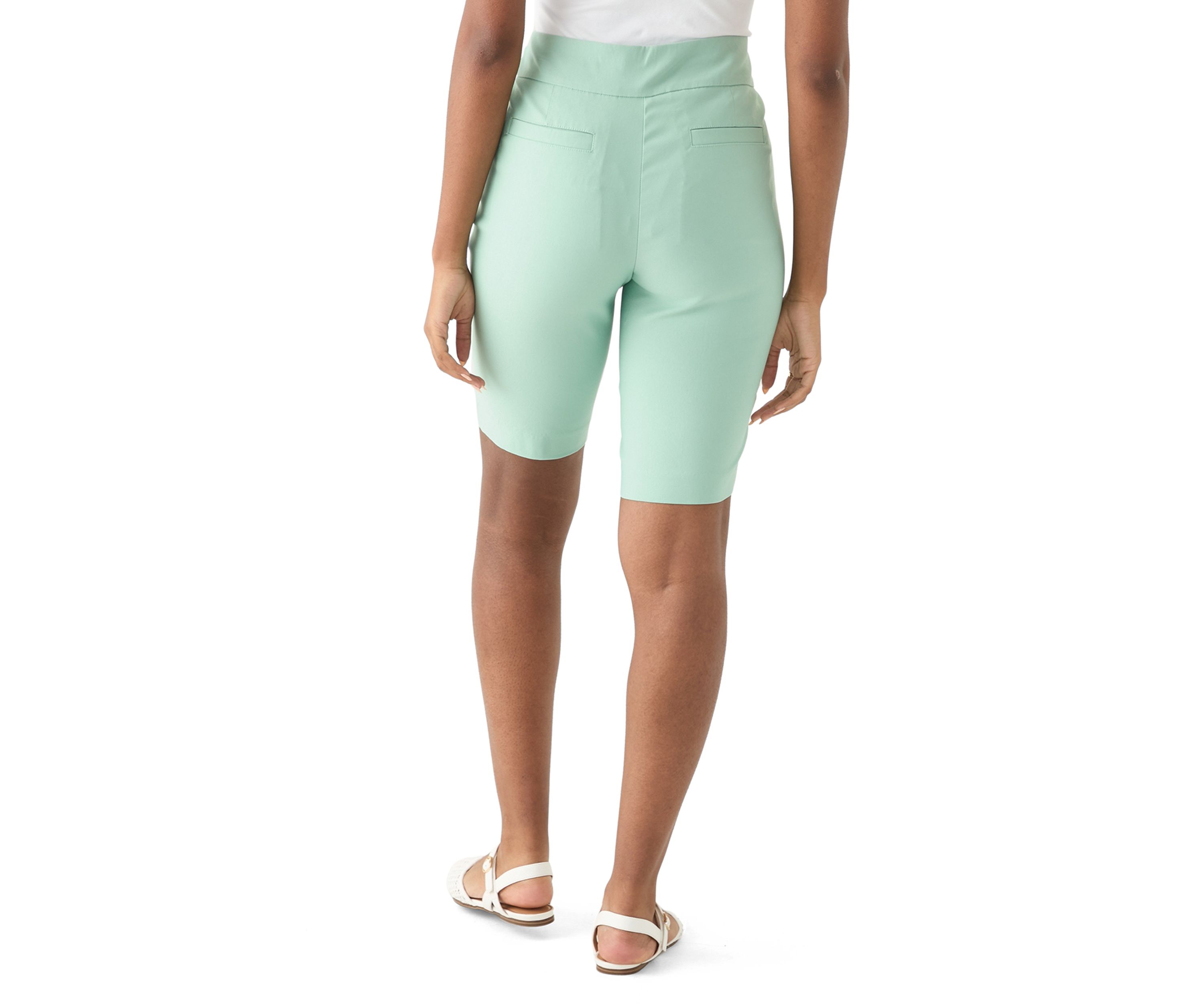 	  Womens Solid Bermuda Shorts 
