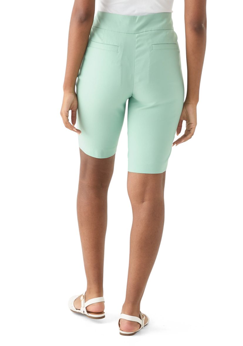 	  Womens Solid Bermuda Shorts 