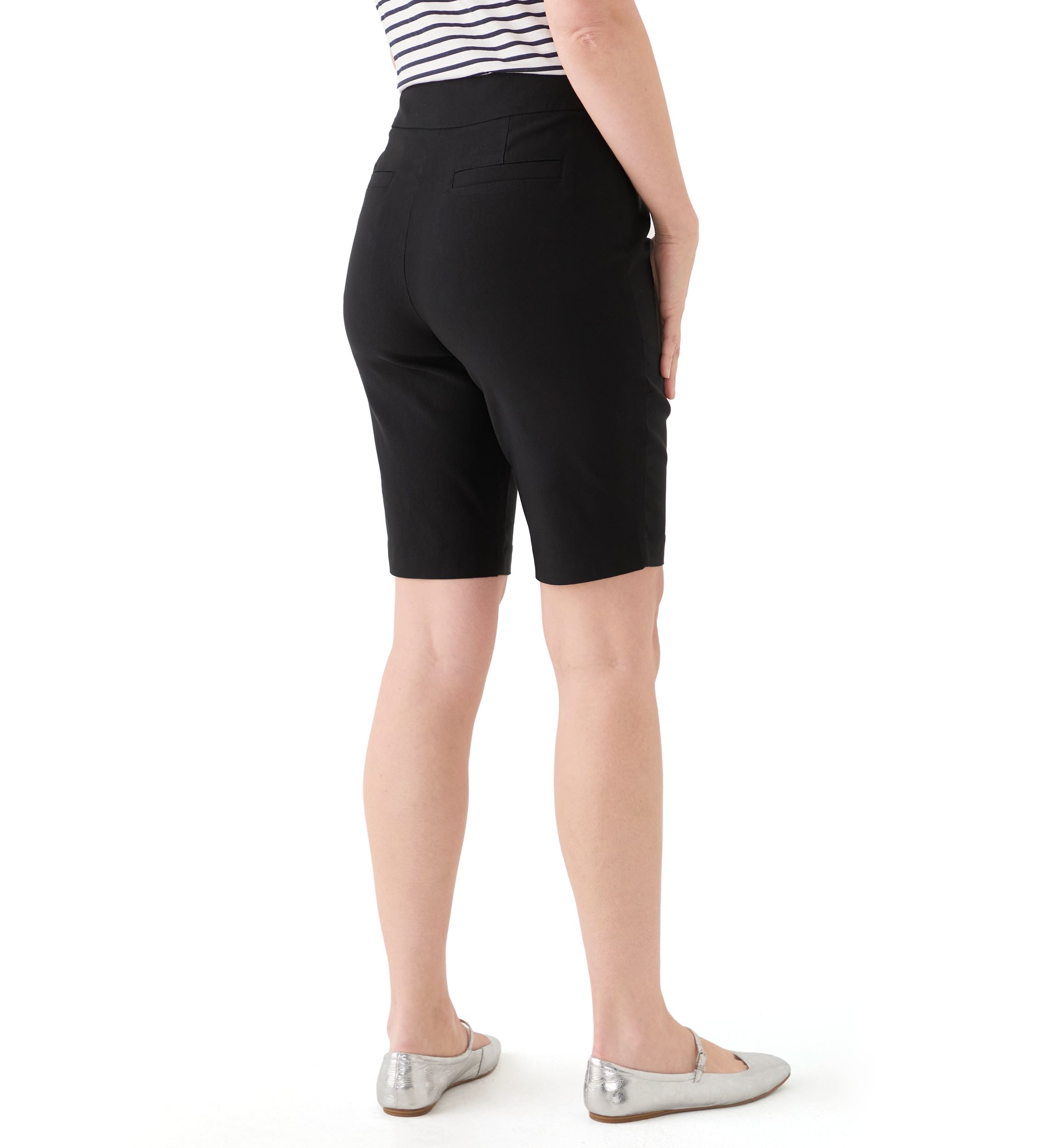 Womens Solid Bermuda Shorts