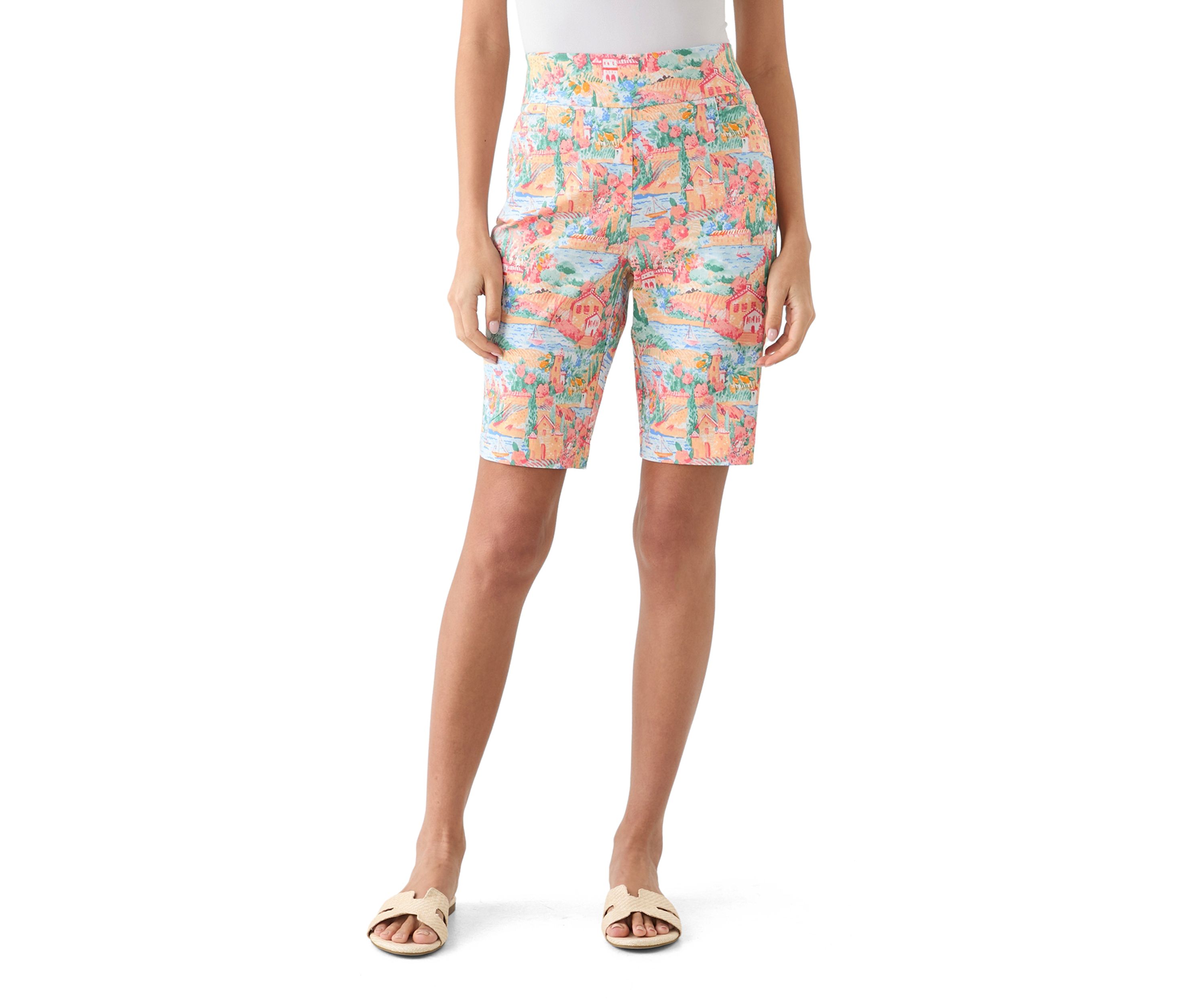 Petite Printed Bermuda Shorts