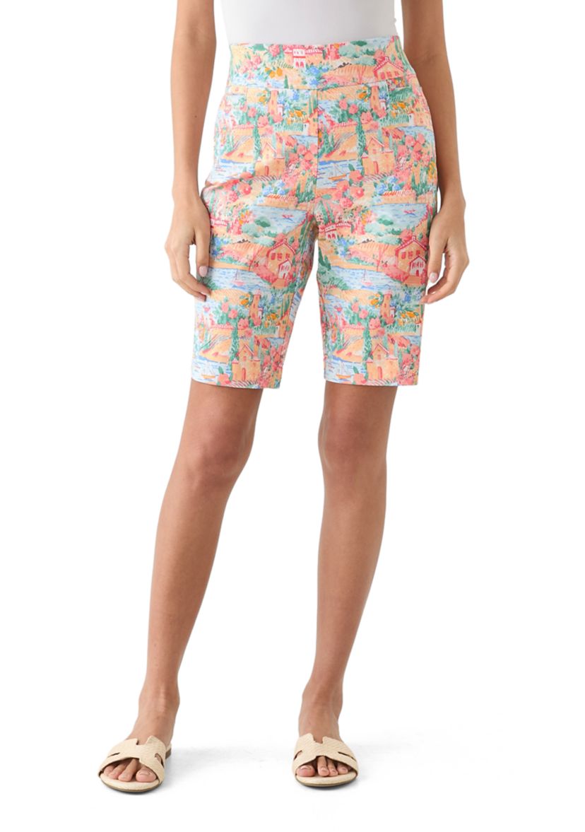 Petite Printed Bermuda Shorts
