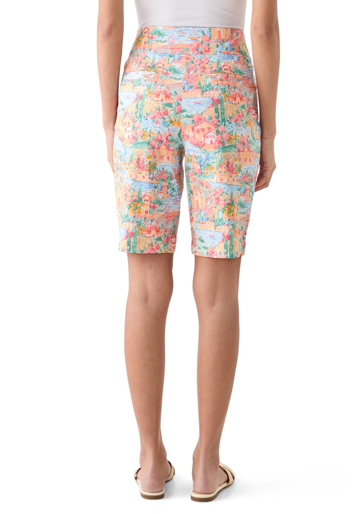 Petite Printed Bermuda Shorts