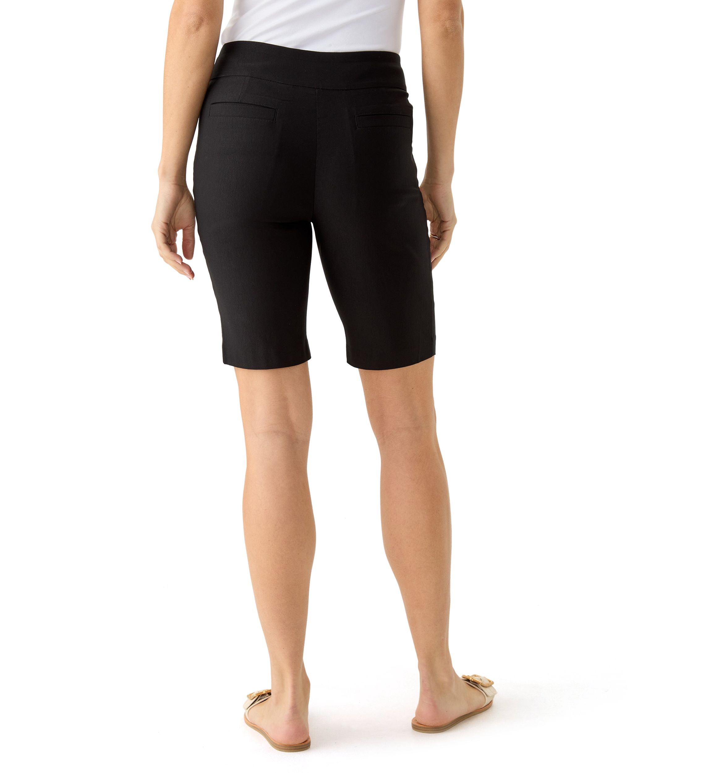 Petite Solid Bermuda Shorts