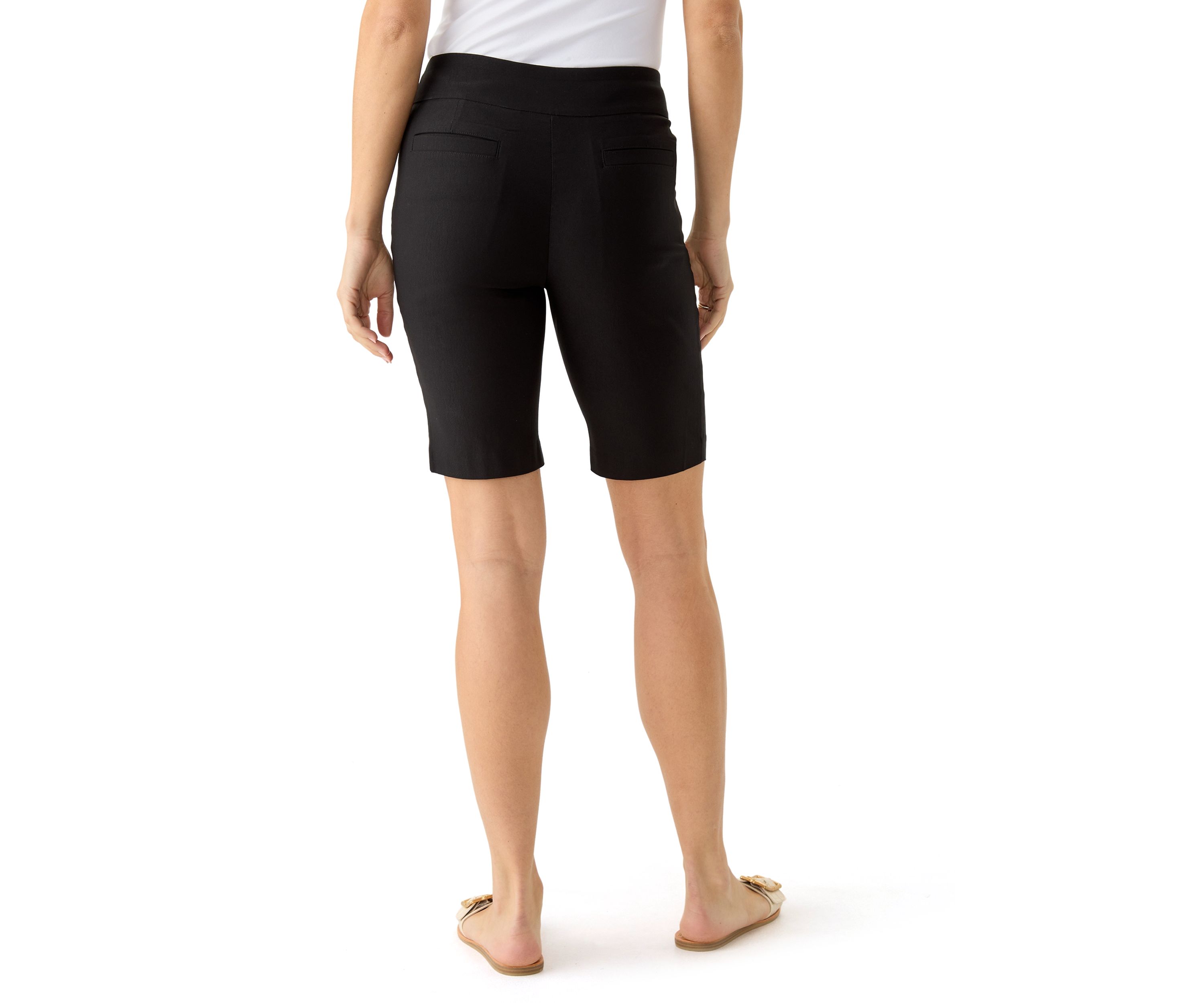 Petite Solid Bermuda Shorts