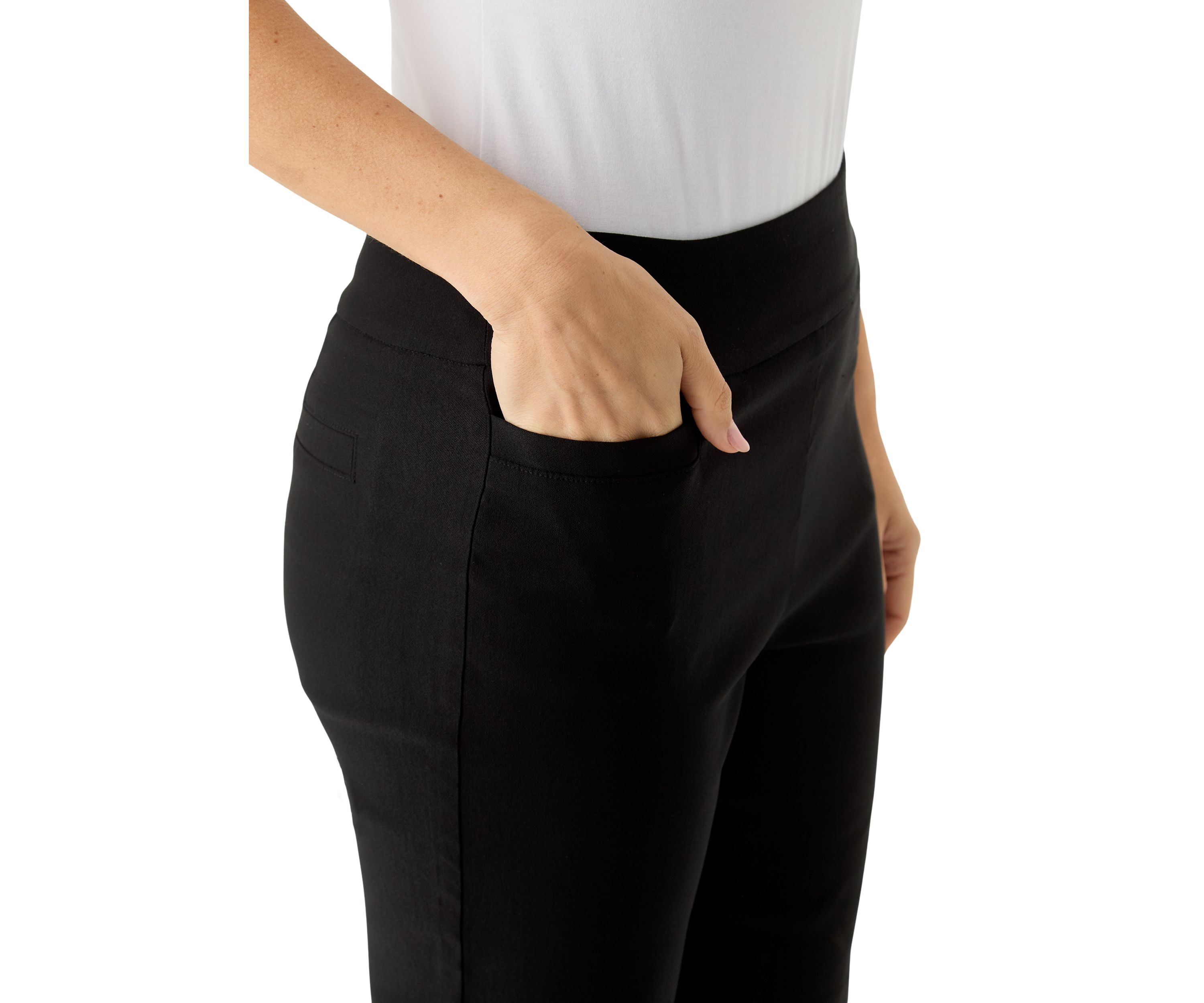Petite Solid Bermuda Shorts