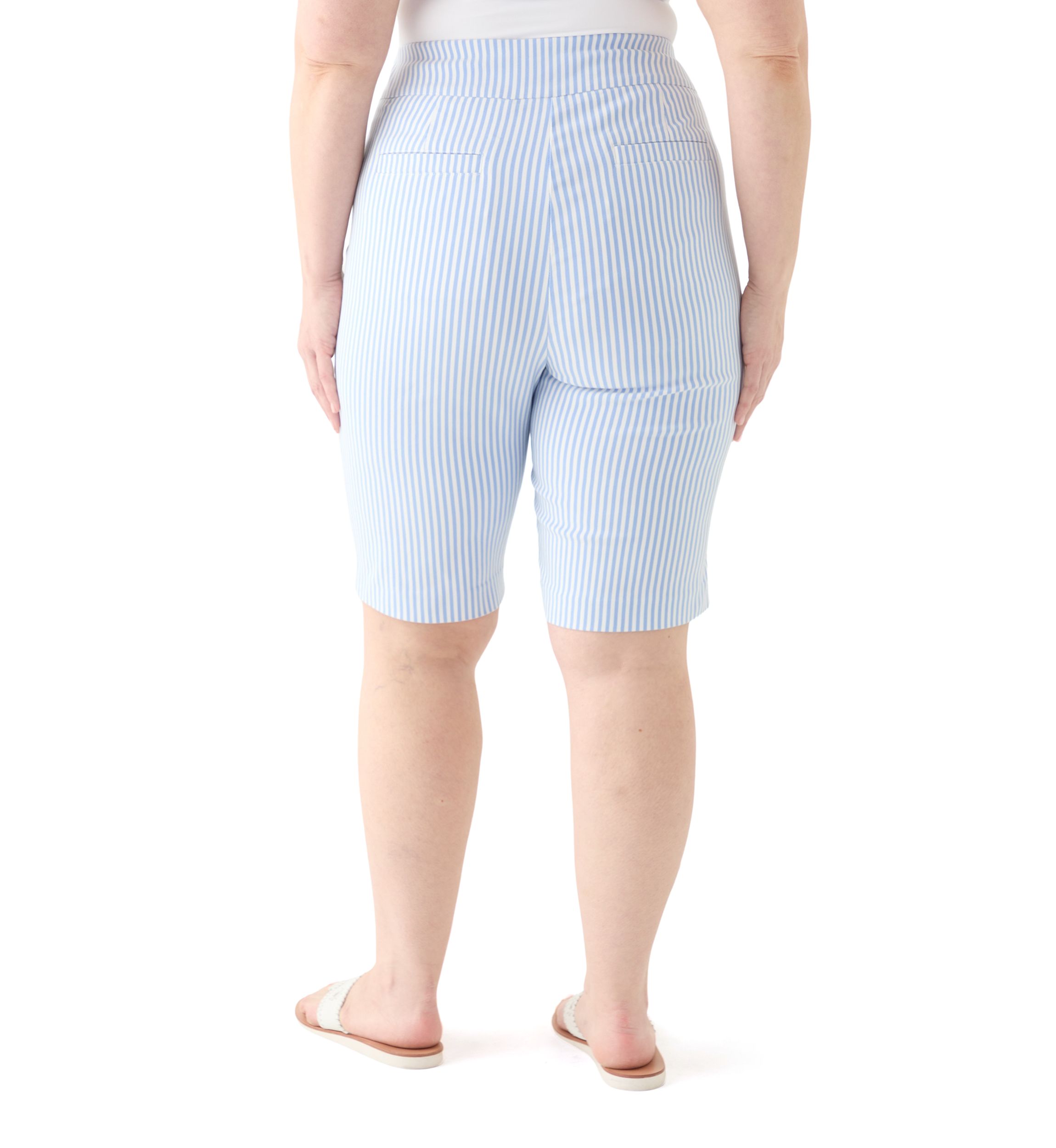 Plus Size Millennium Bermuda Stripe Shorts