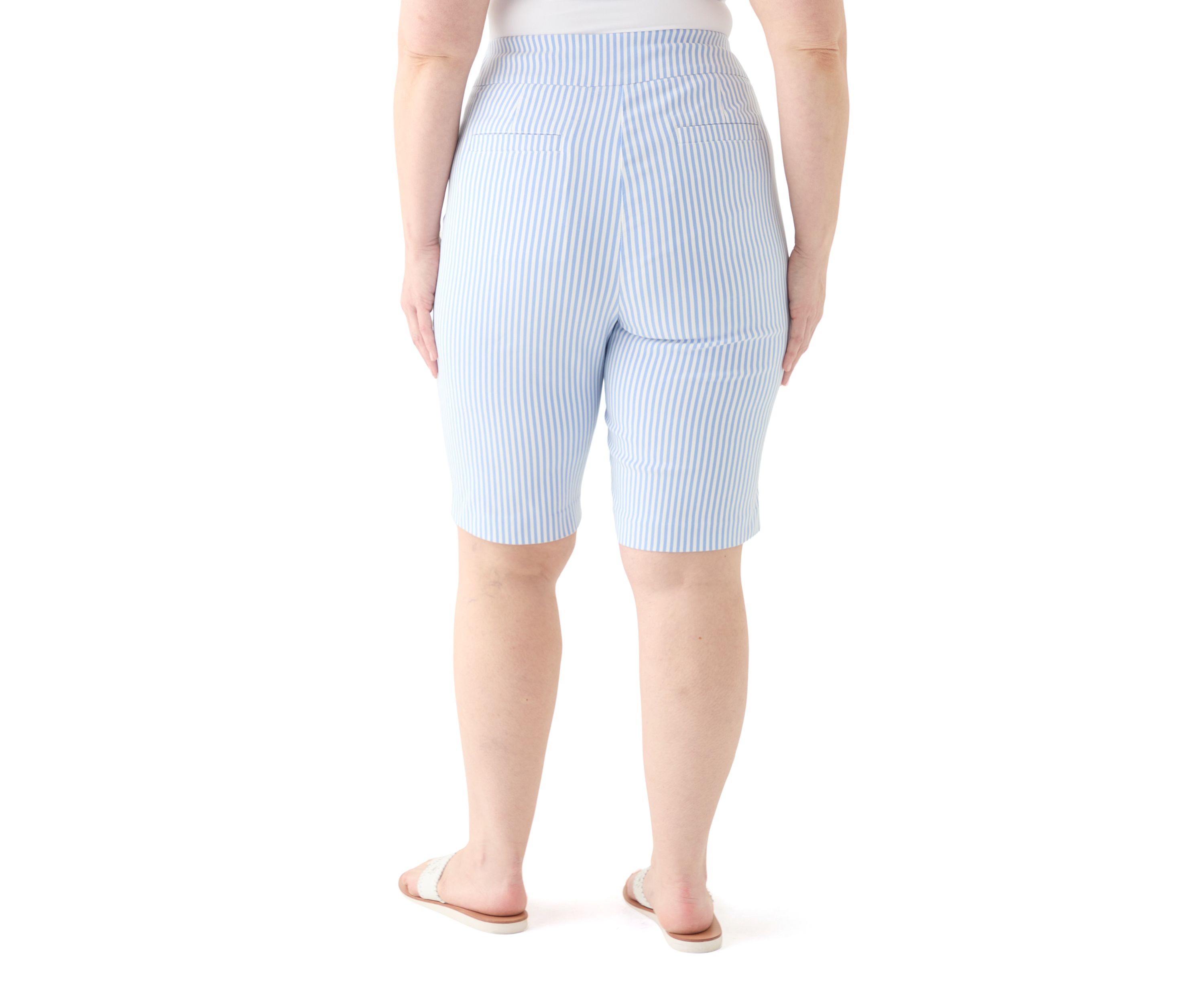 Plus Size Millennium Bermuda Stripe Shorts