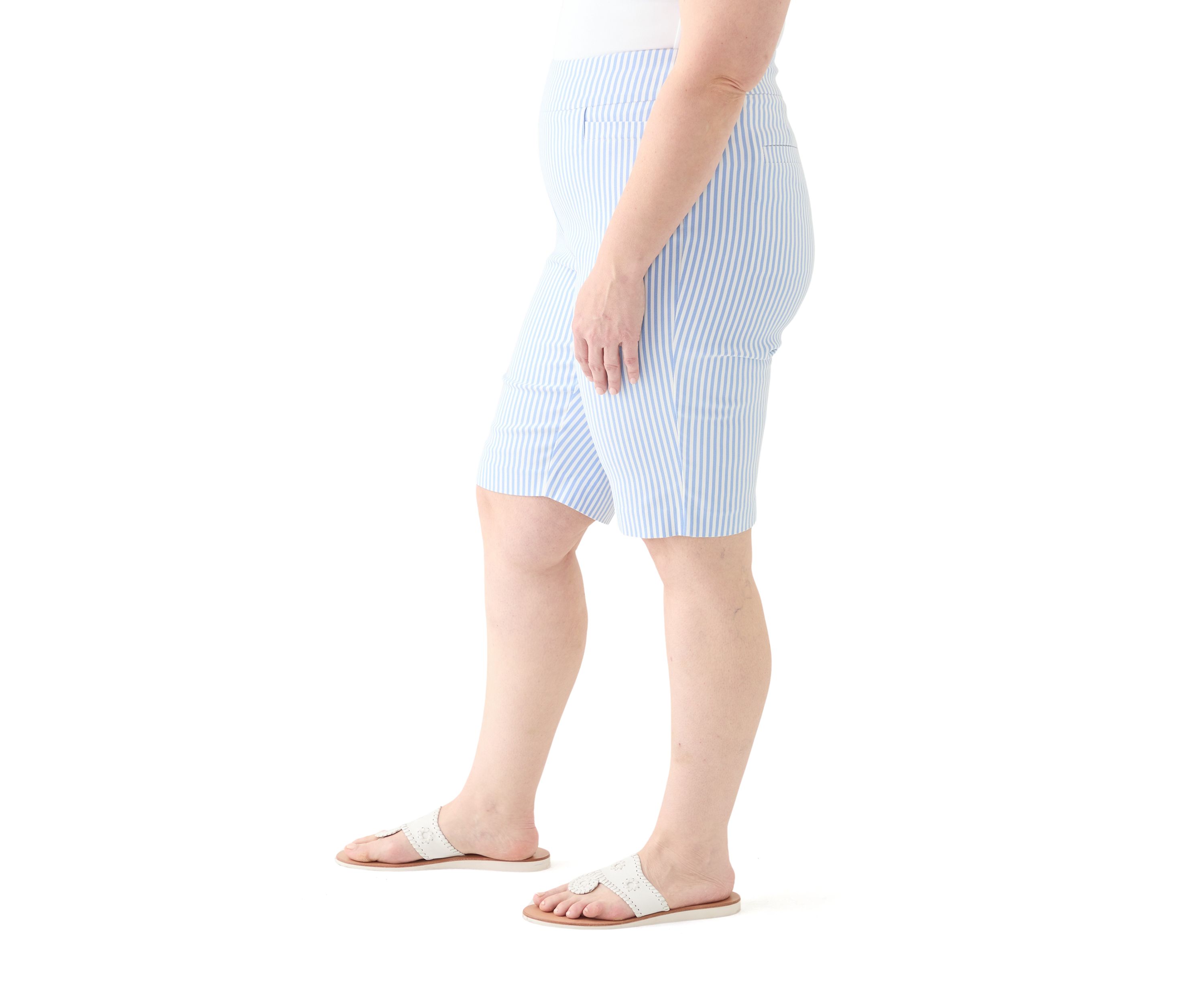 Plus Size Millennium Bermuda Stripe Shorts