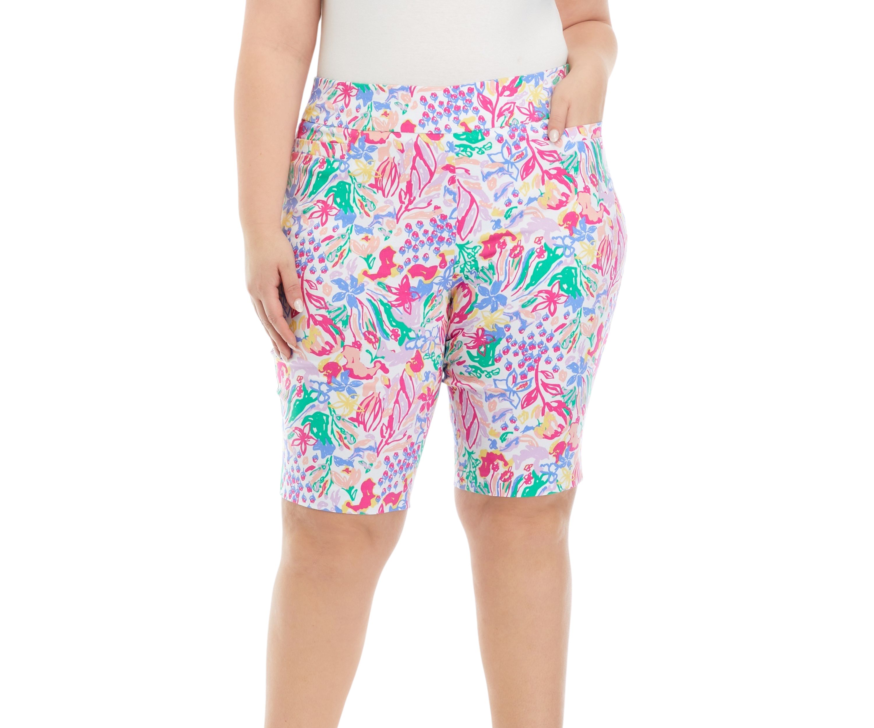 Plus Size Millennium Printed Bermuda Shorts