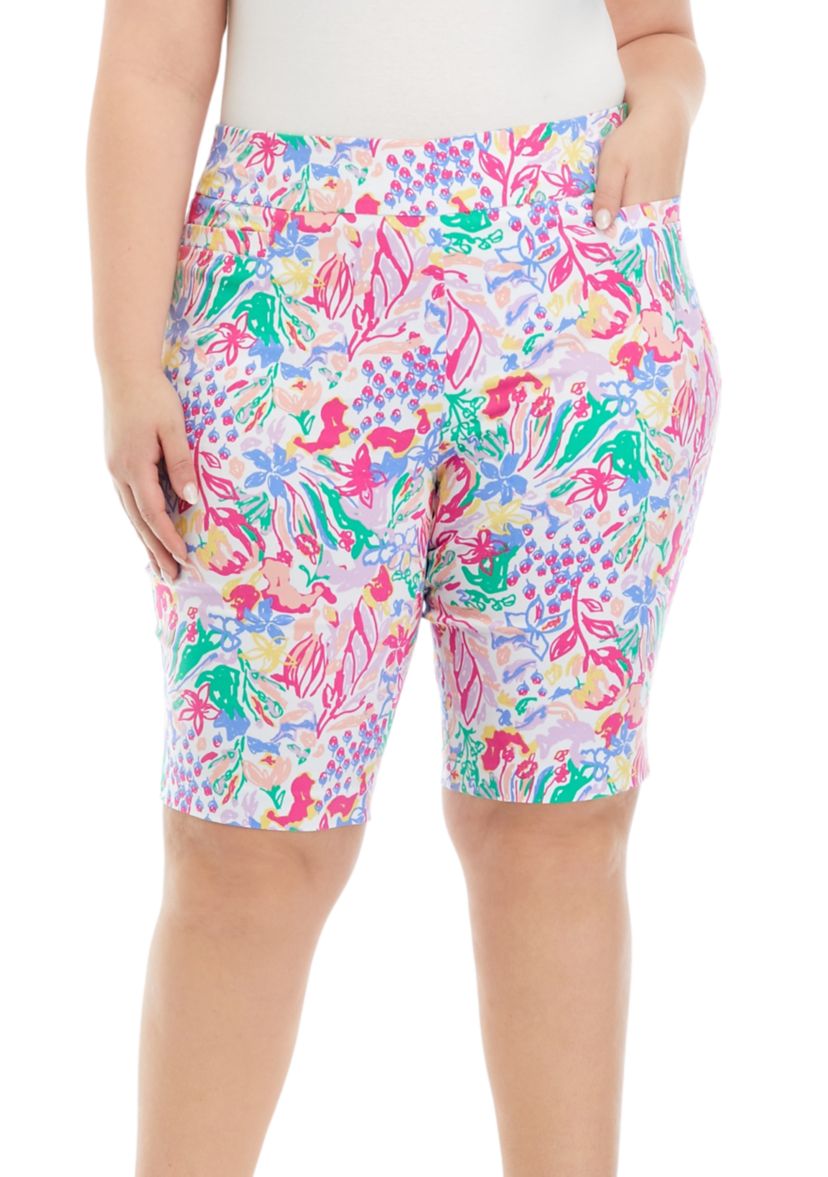 Plus Size Millennium Printed Bermuda Shorts