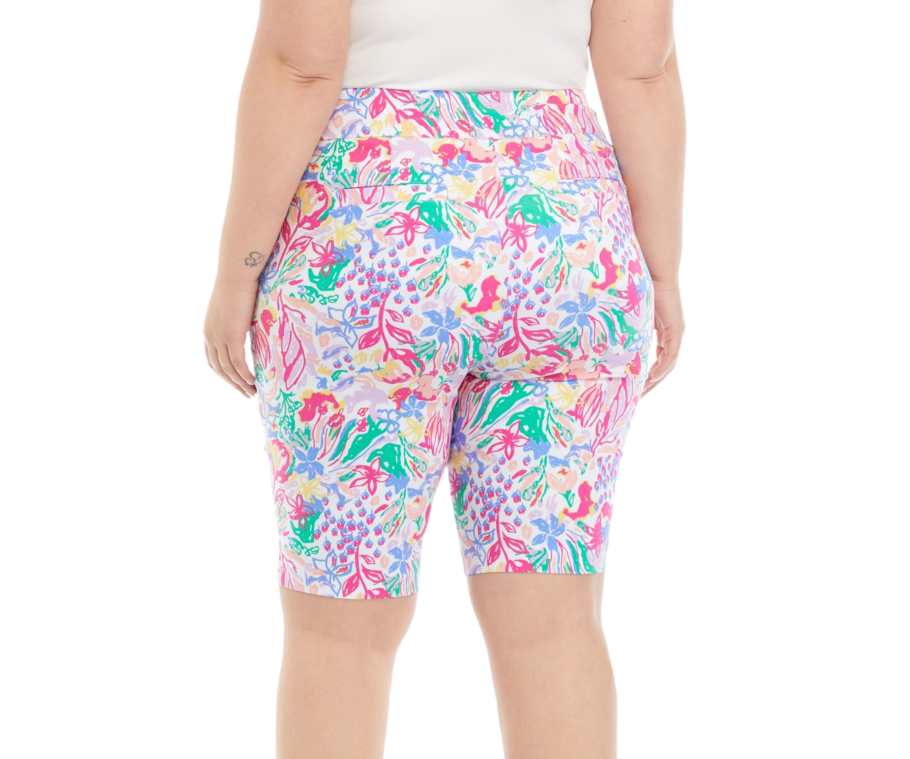 Plus Size Millennium Printed Bermuda Shorts