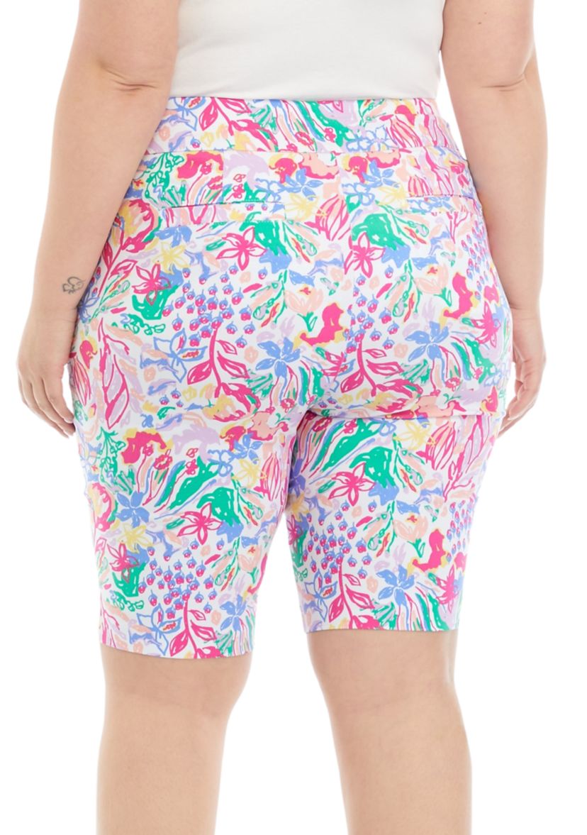 Plus Size Millennium Printed Bermuda Shorts