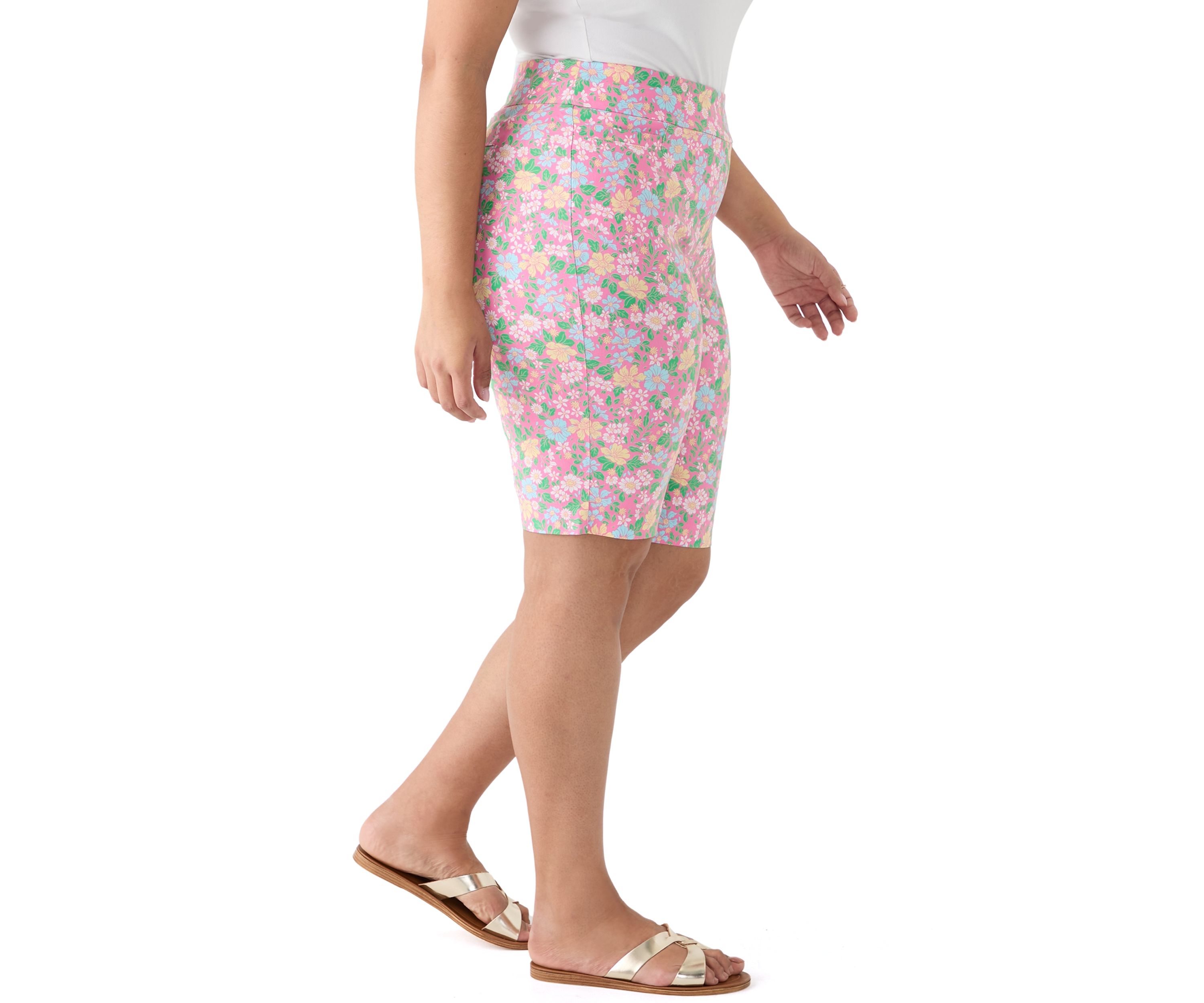 Plus Size Floral Skimmer Pants