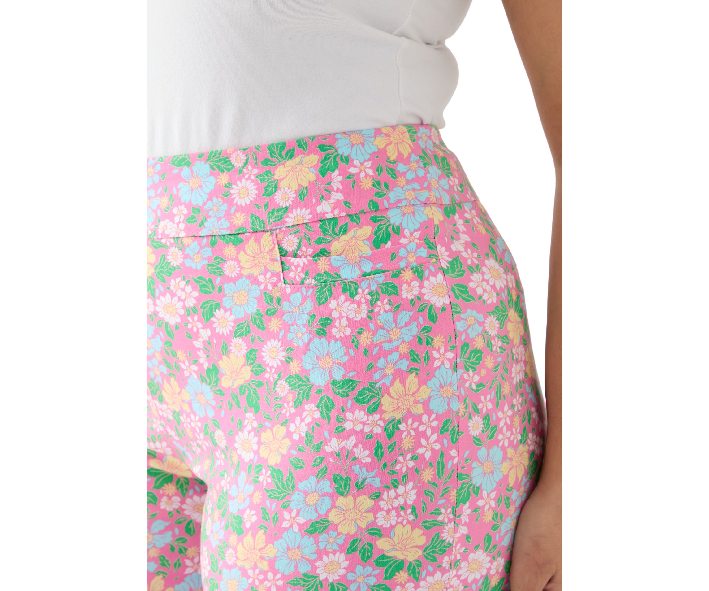 Plus Size Floral Skimmer Pants