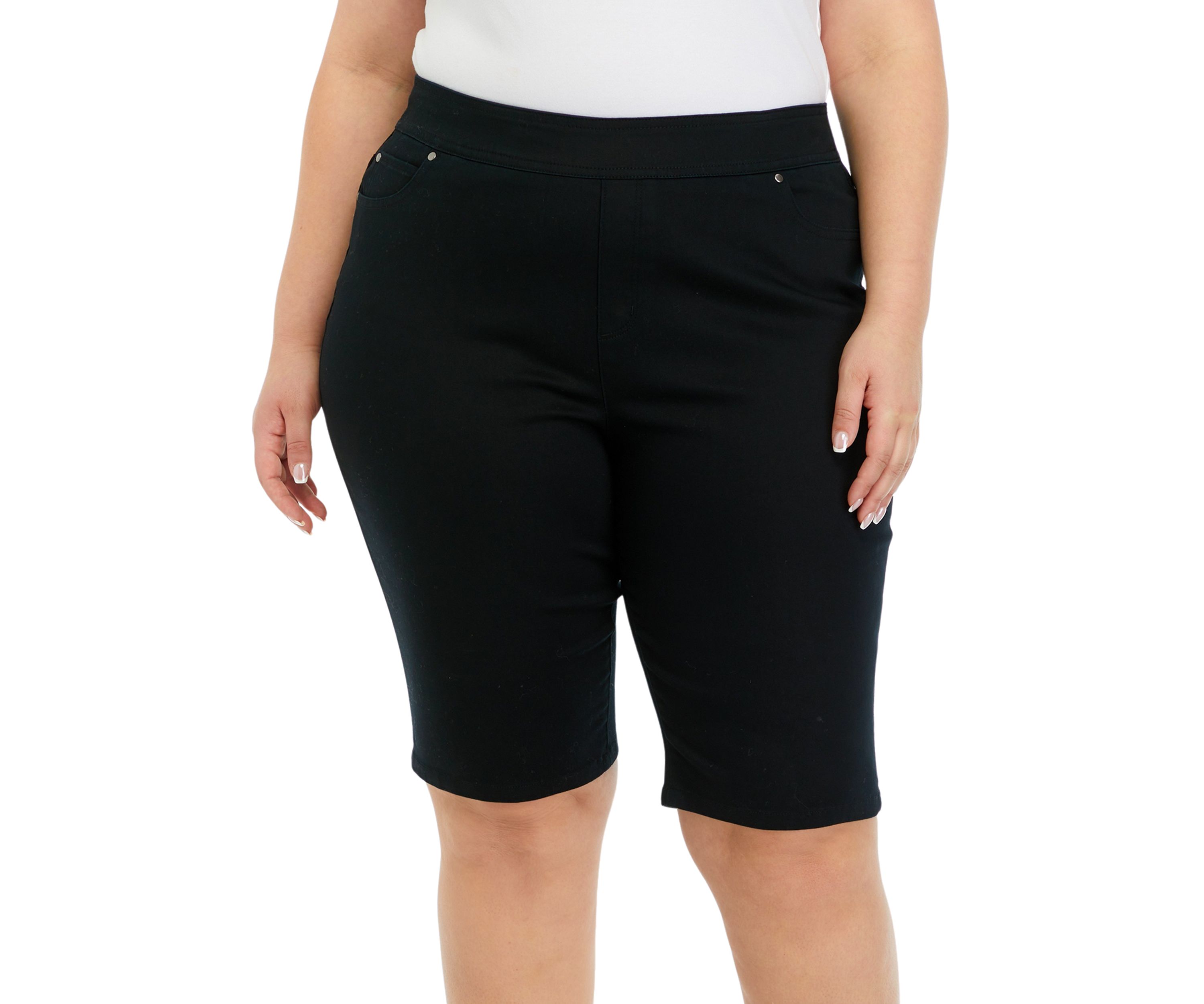 Plus Size Cotton Bermuda Shorts