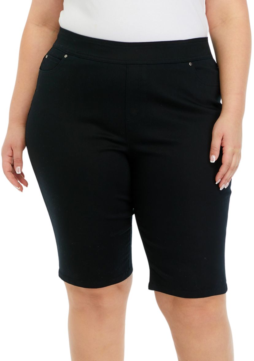 Plus Size Cotton Bermuda Shorts