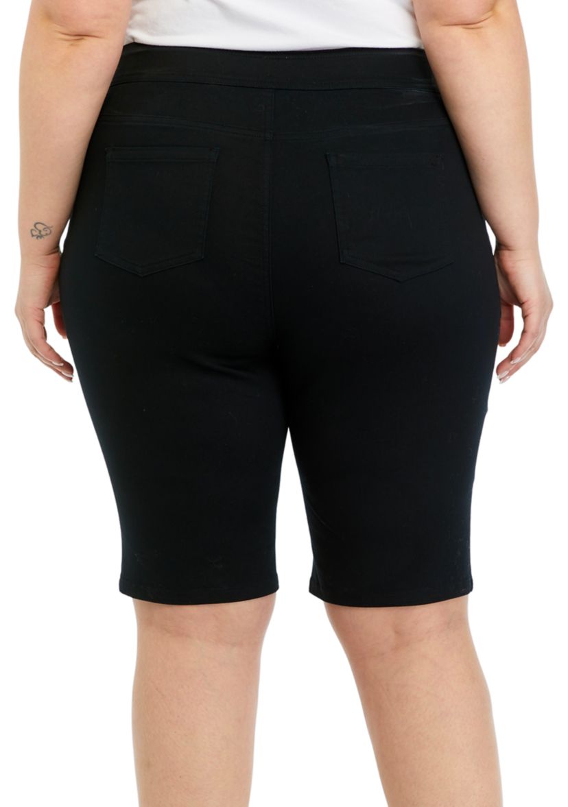 Plus Size Cotton Bermuda Shorts