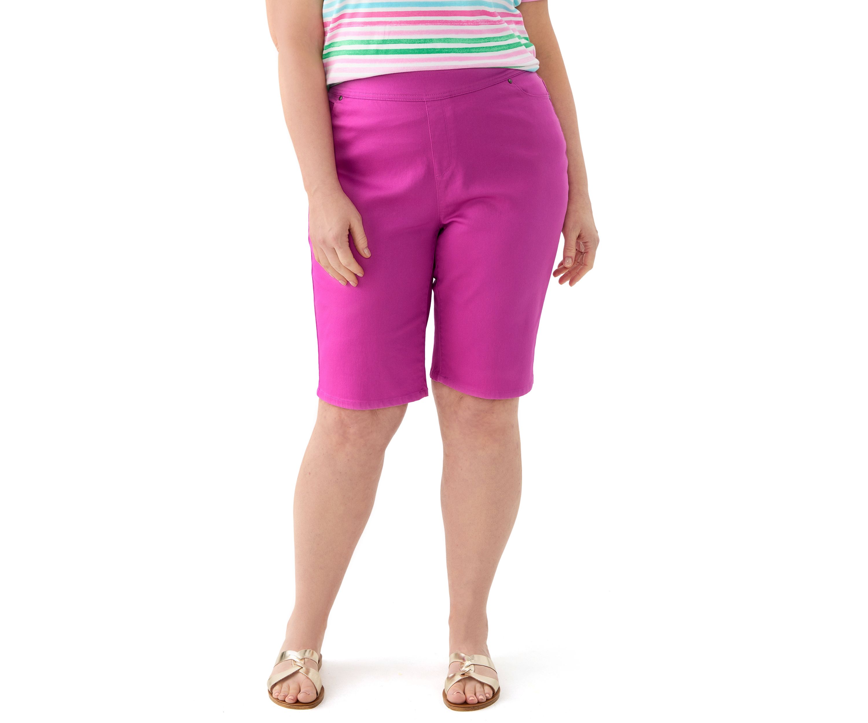 Plus Size Cotton Bermuda Shorts