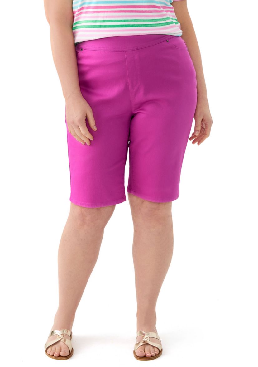 Plus Size Cotton Bermuda Shorts