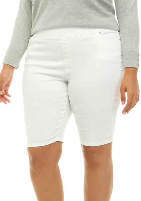 Kim Rogers® Plus Size Cotton Bermuda Shorts