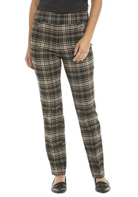 Kim Rogers® Women's Plaid Regular Length Pull On Pants | belk