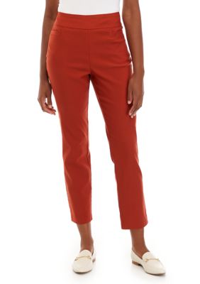 Kim Rogers Women's Super Stretch Woven Capri Pants (Coral Coast, 4