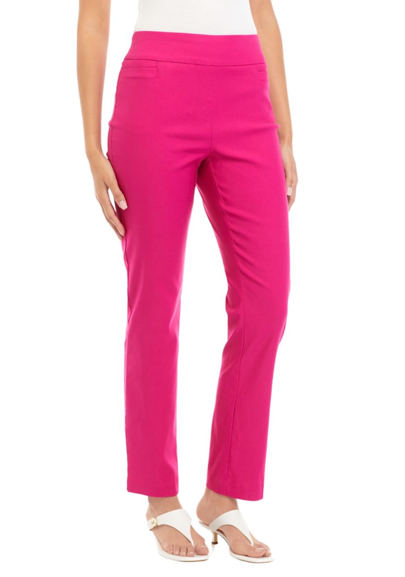 Womens Pink Vista Fashion Solid Millennium Pants 