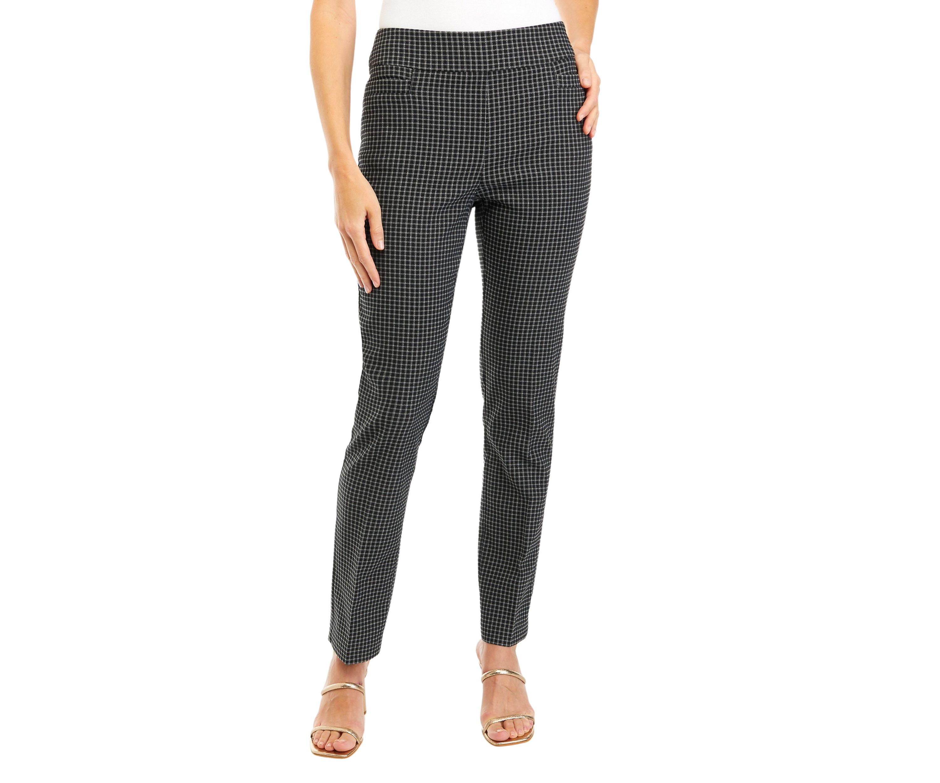 Womens Grid Print Pants 