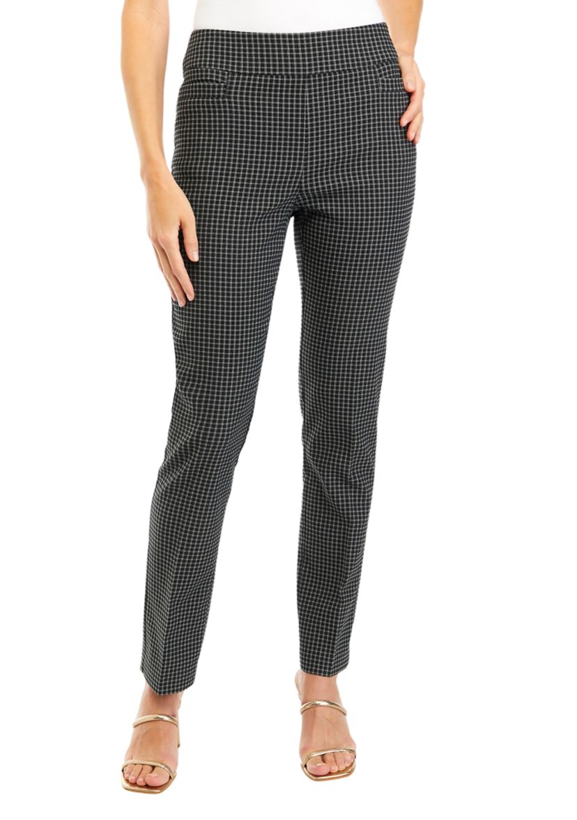 Womens Grid Print Pants 