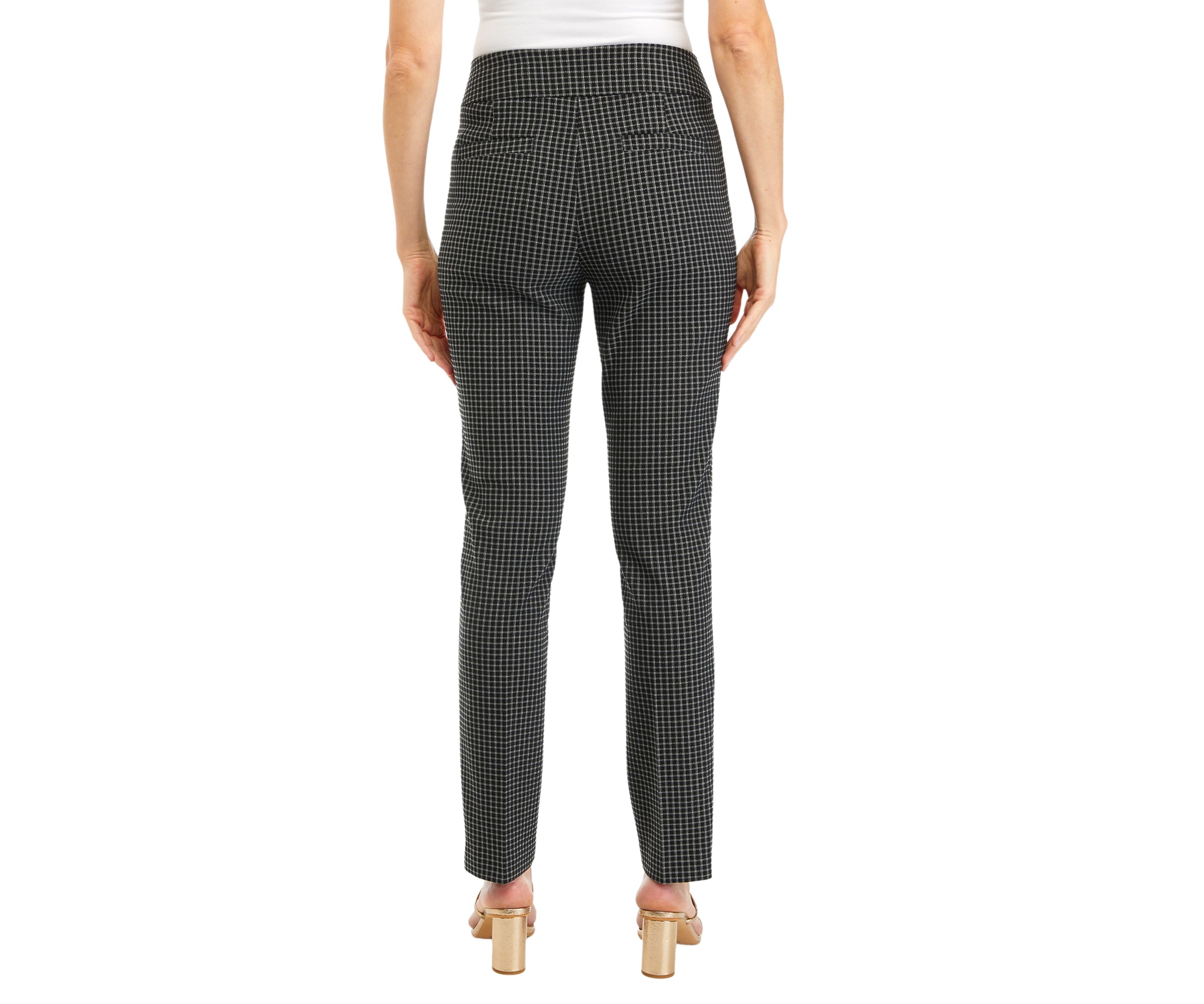 Womens Grid Print Pants 
