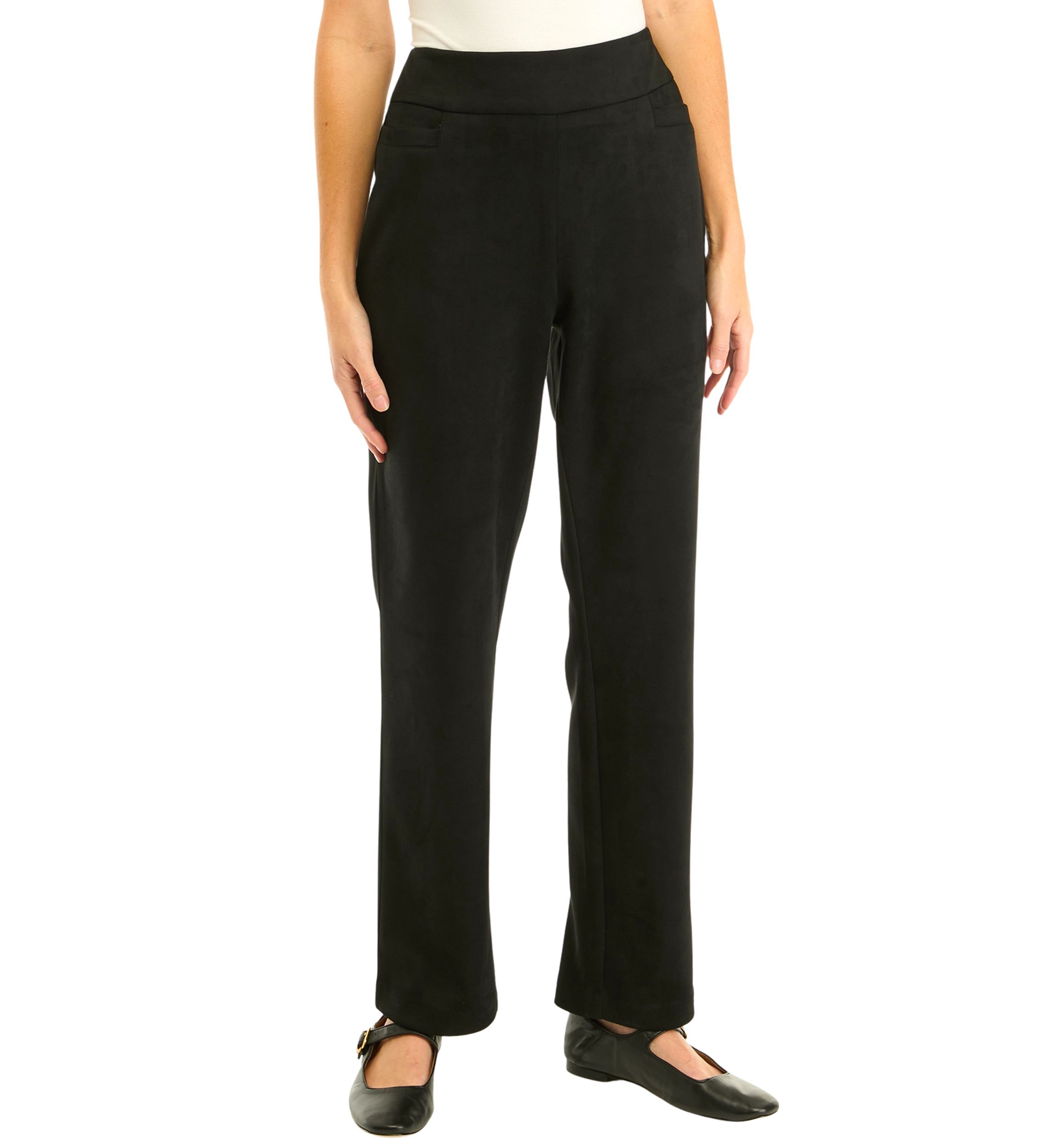 Womens Pull On Faux Suede Pants