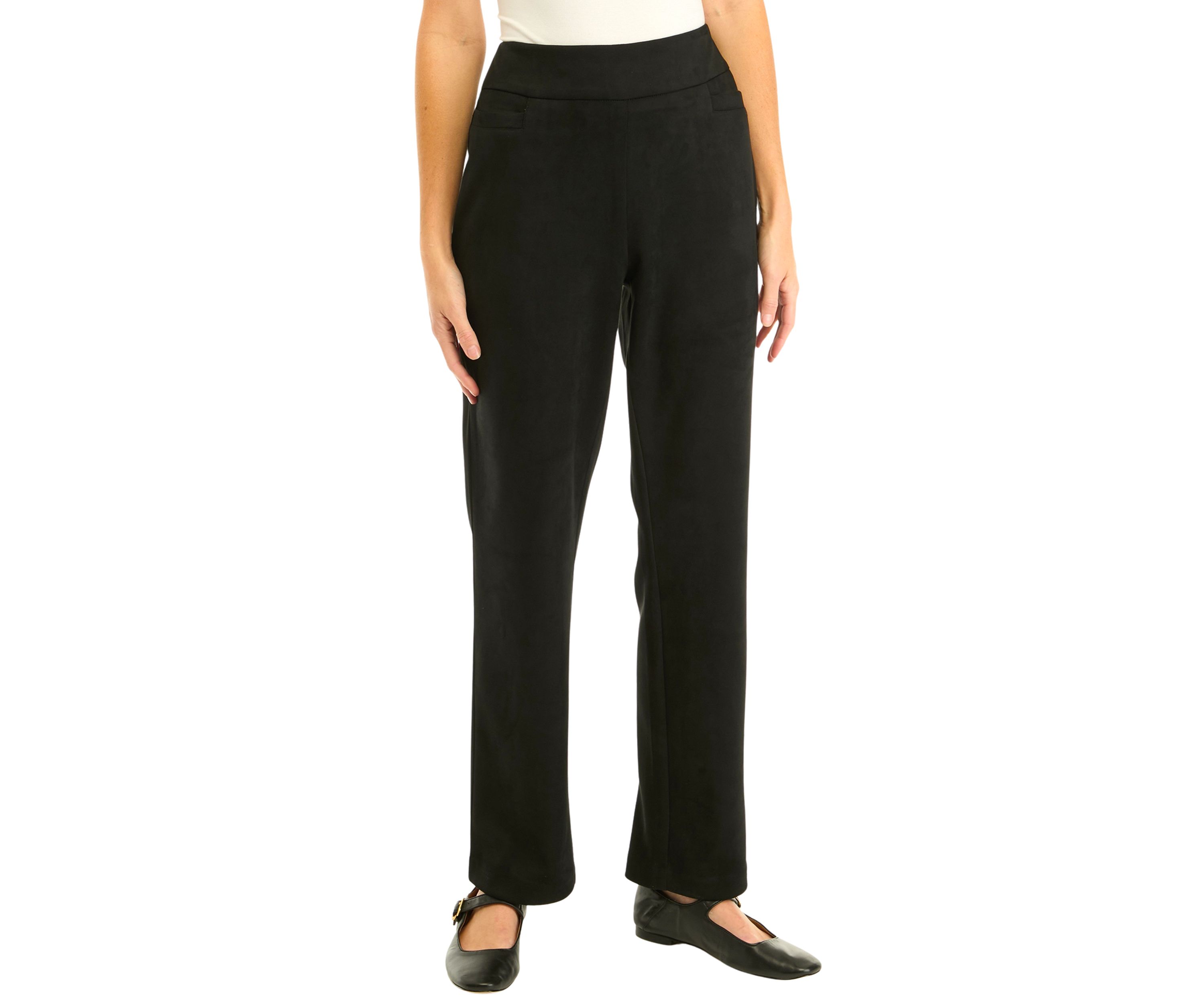 Womens Pull On Faux Suede Pants