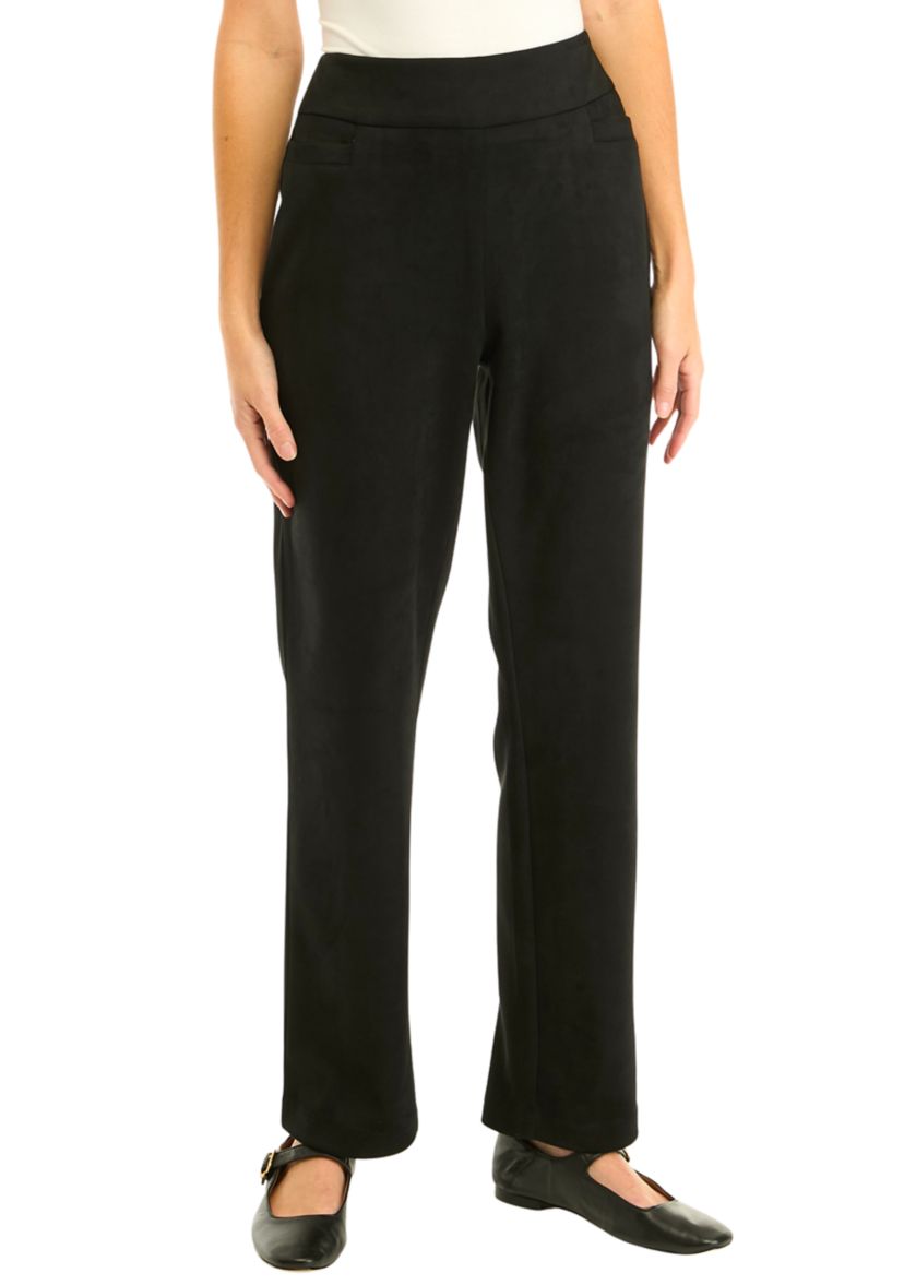 Womens Pull On Faux Suede Pants