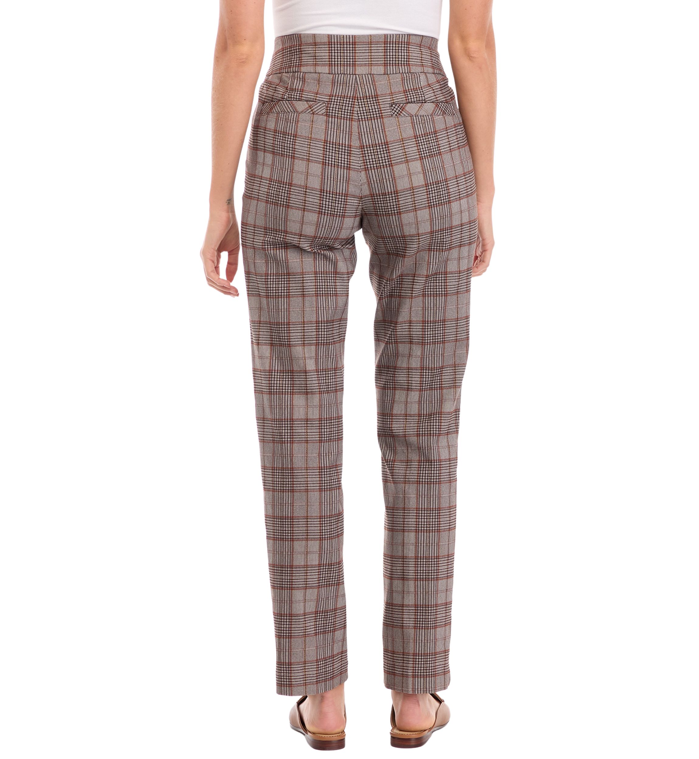Womens Plaid Average Length Pants