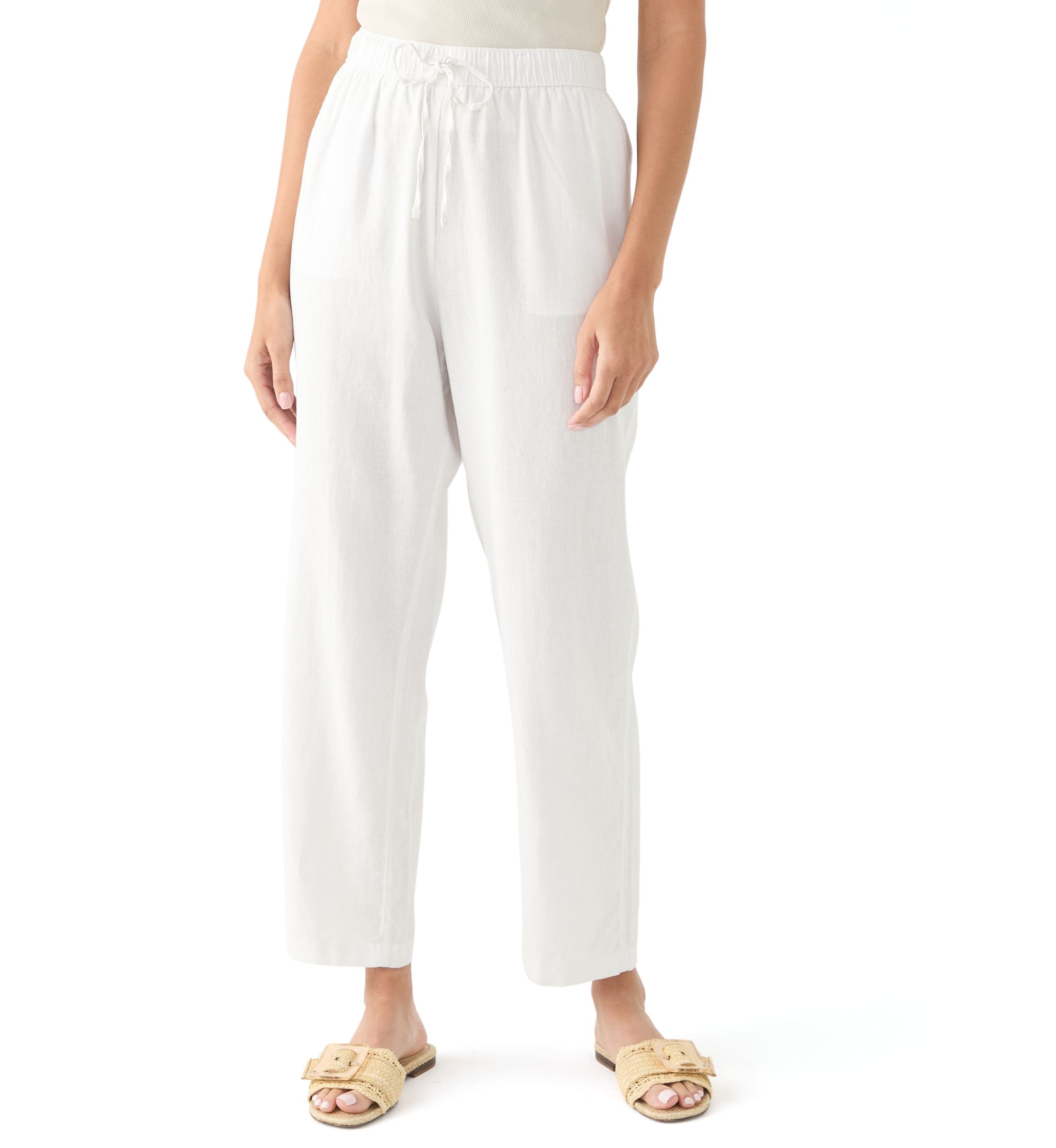 Womens Pull On Linen Pants