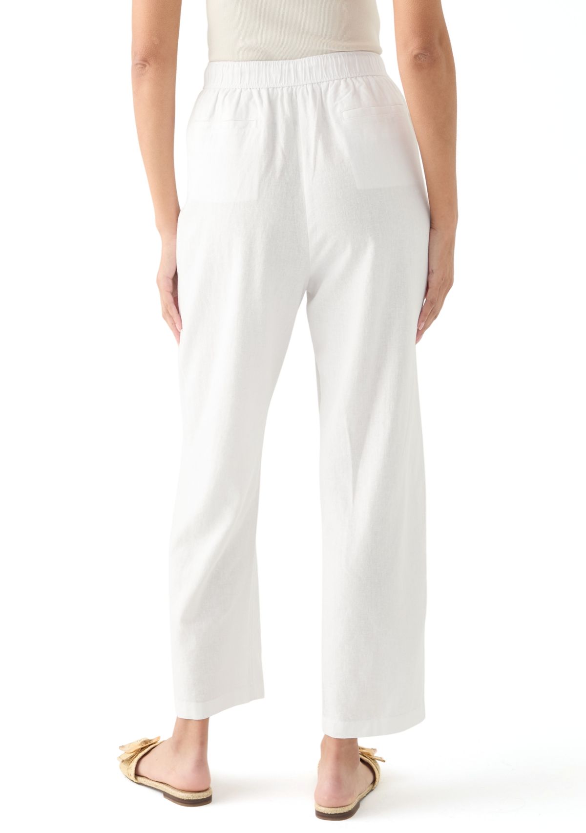 Womens Pull On Linen Pants