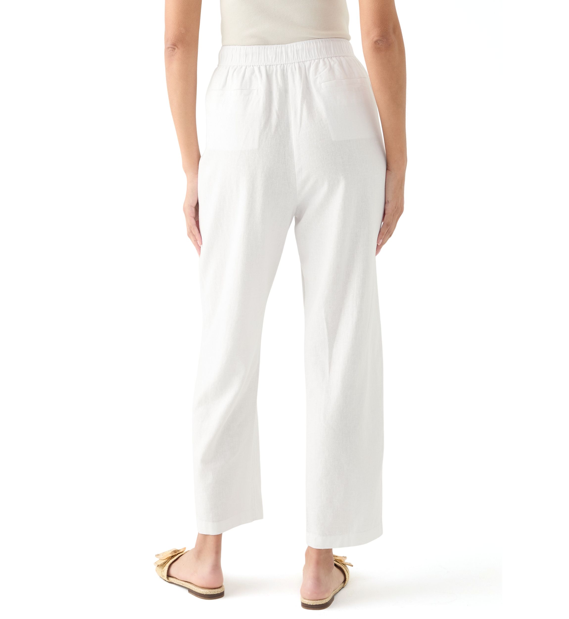 Womens Pull On Linen Pants