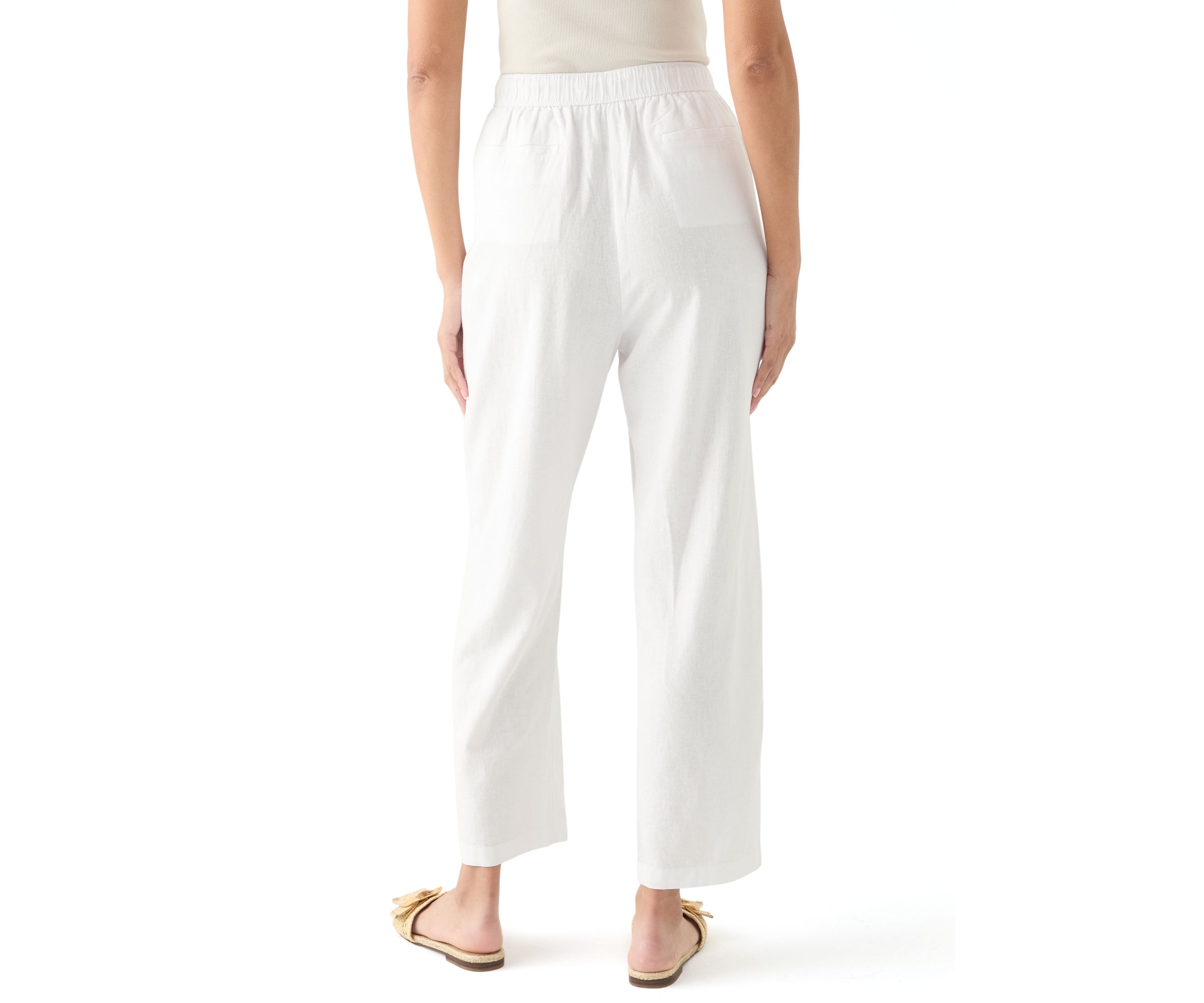 Womens Pull On Linen Pants