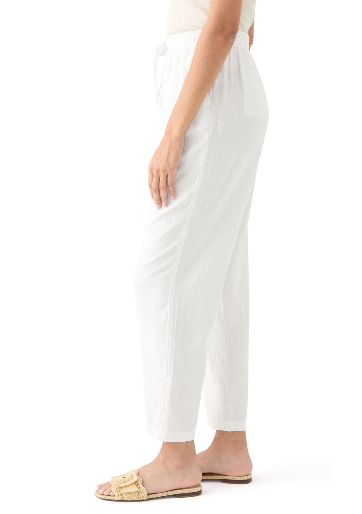 Womens Pull On Linen Pants