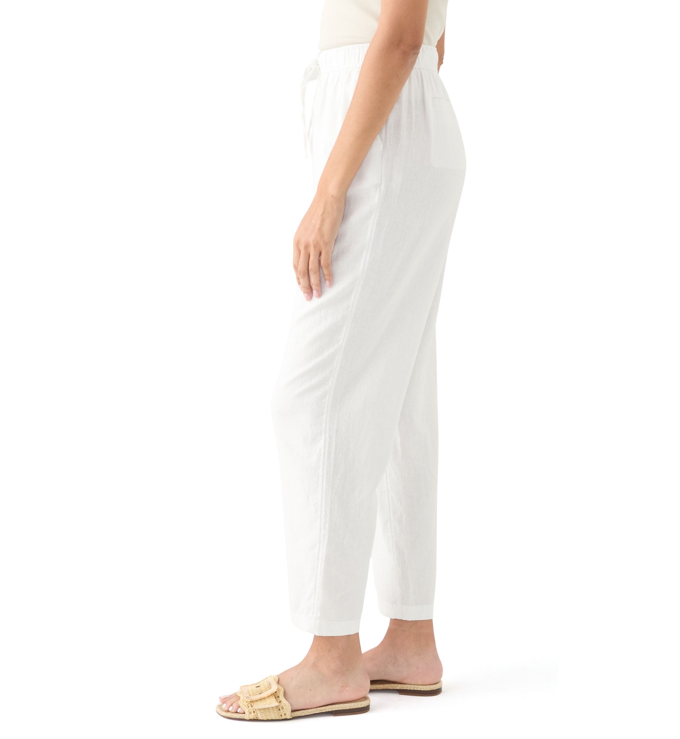 Womens Pull On Linen Pants