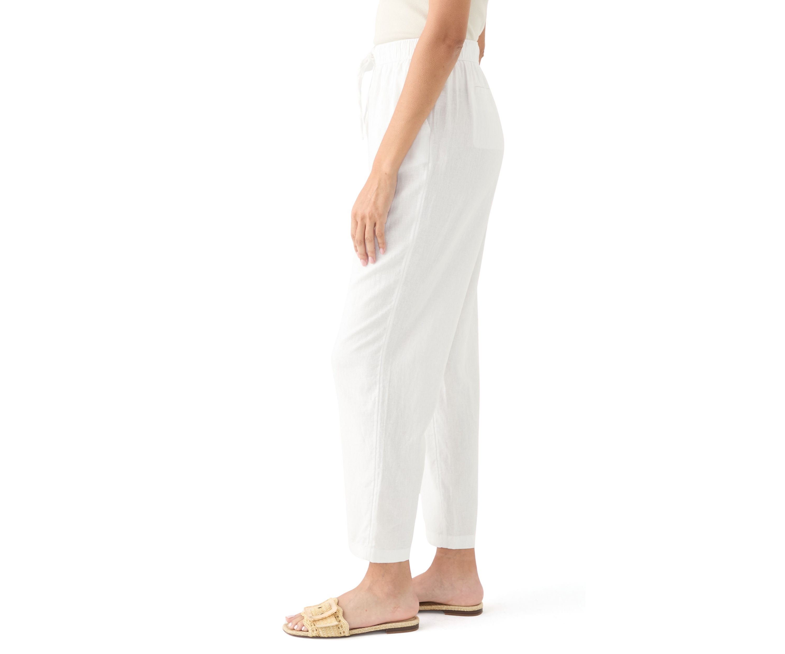 Womens Pull On Linen Pants