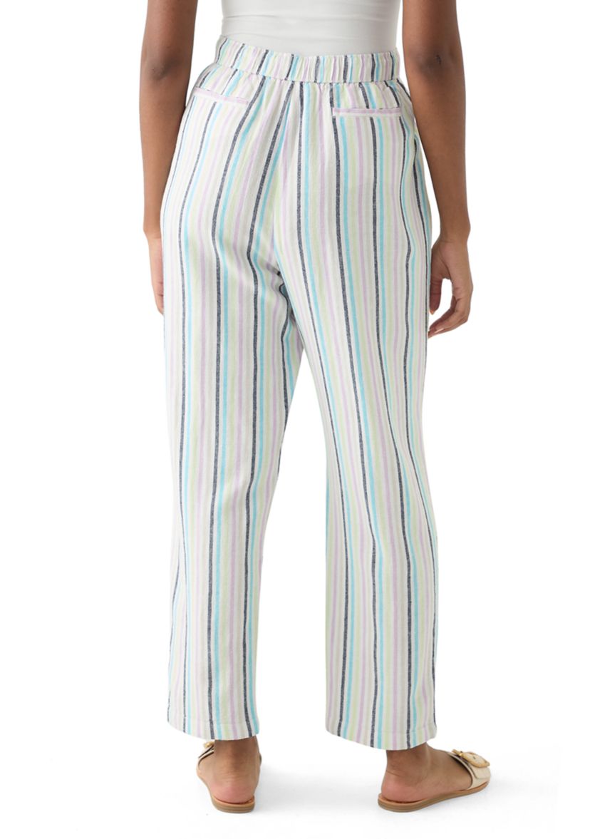 Womens Striped Relaxed Trousers